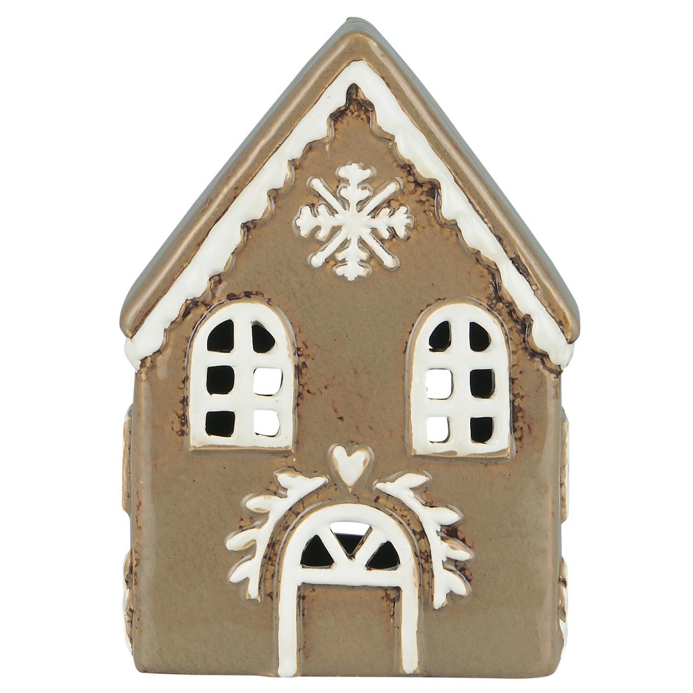 Latarenka domek na tealight Gingerbread snowflake Ib Laursen