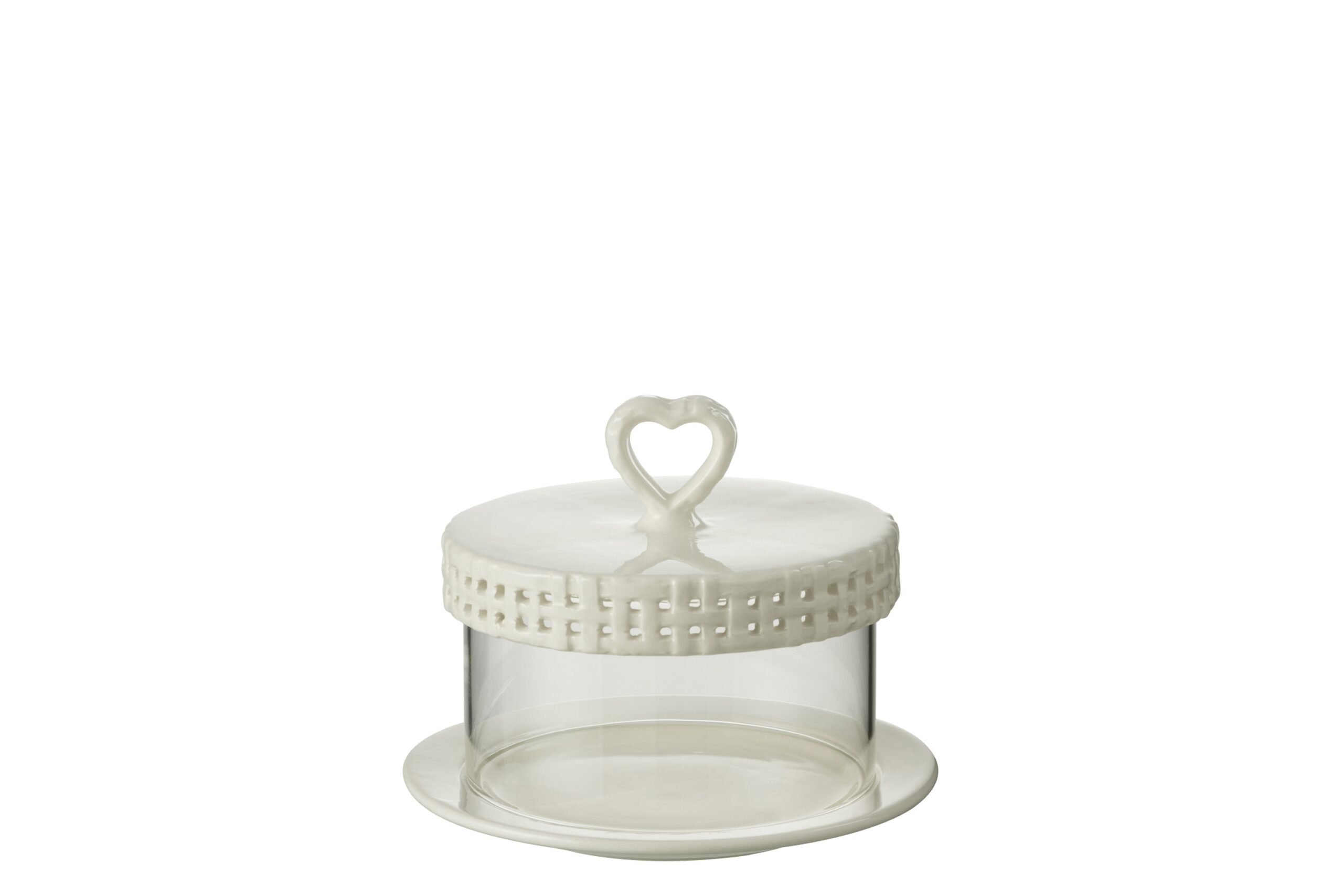 Patera z kloszem Ceramic White small J-line