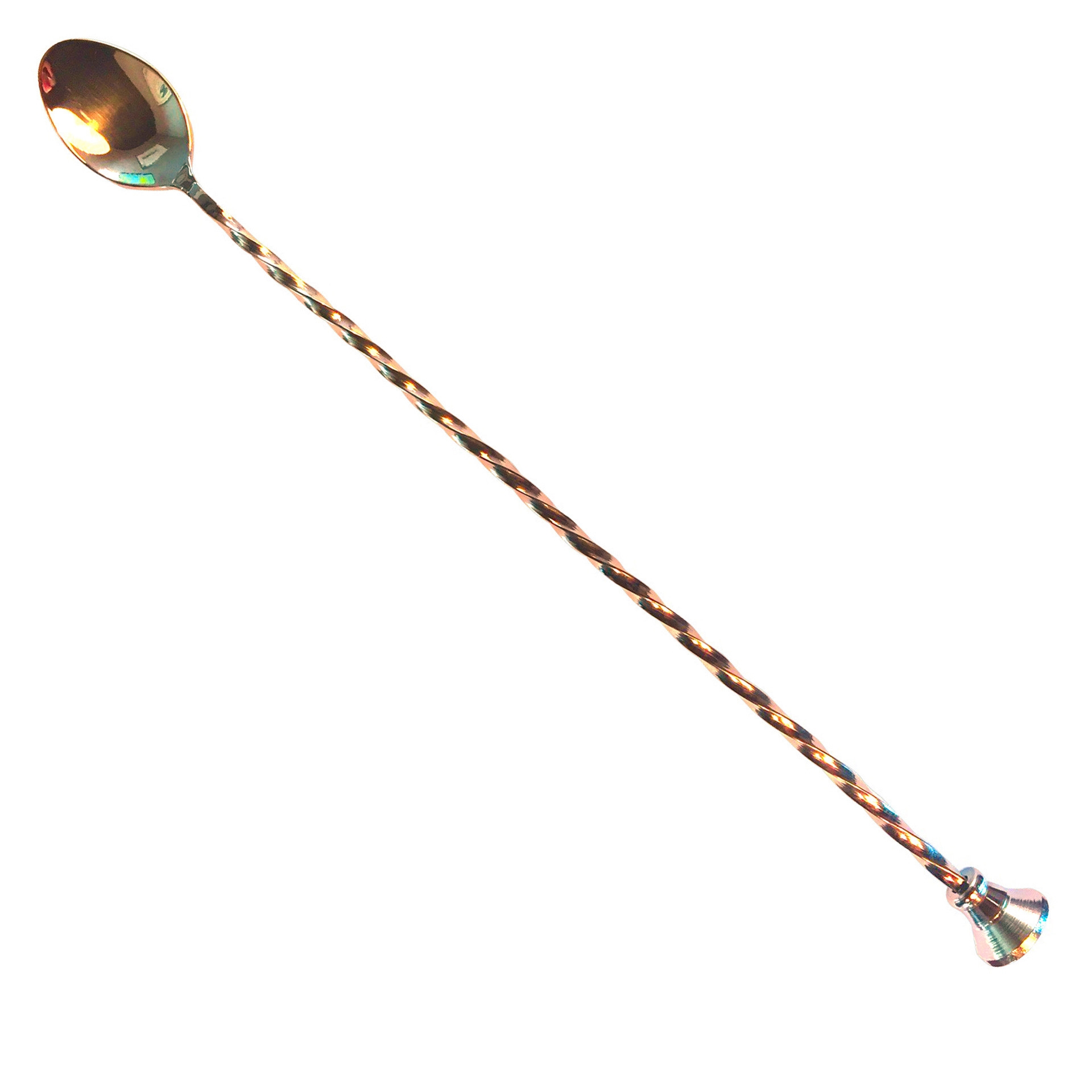 Łyżka barmańska z muddlerem dł. 30 cm miedziana / BAR PROFESSIONAL