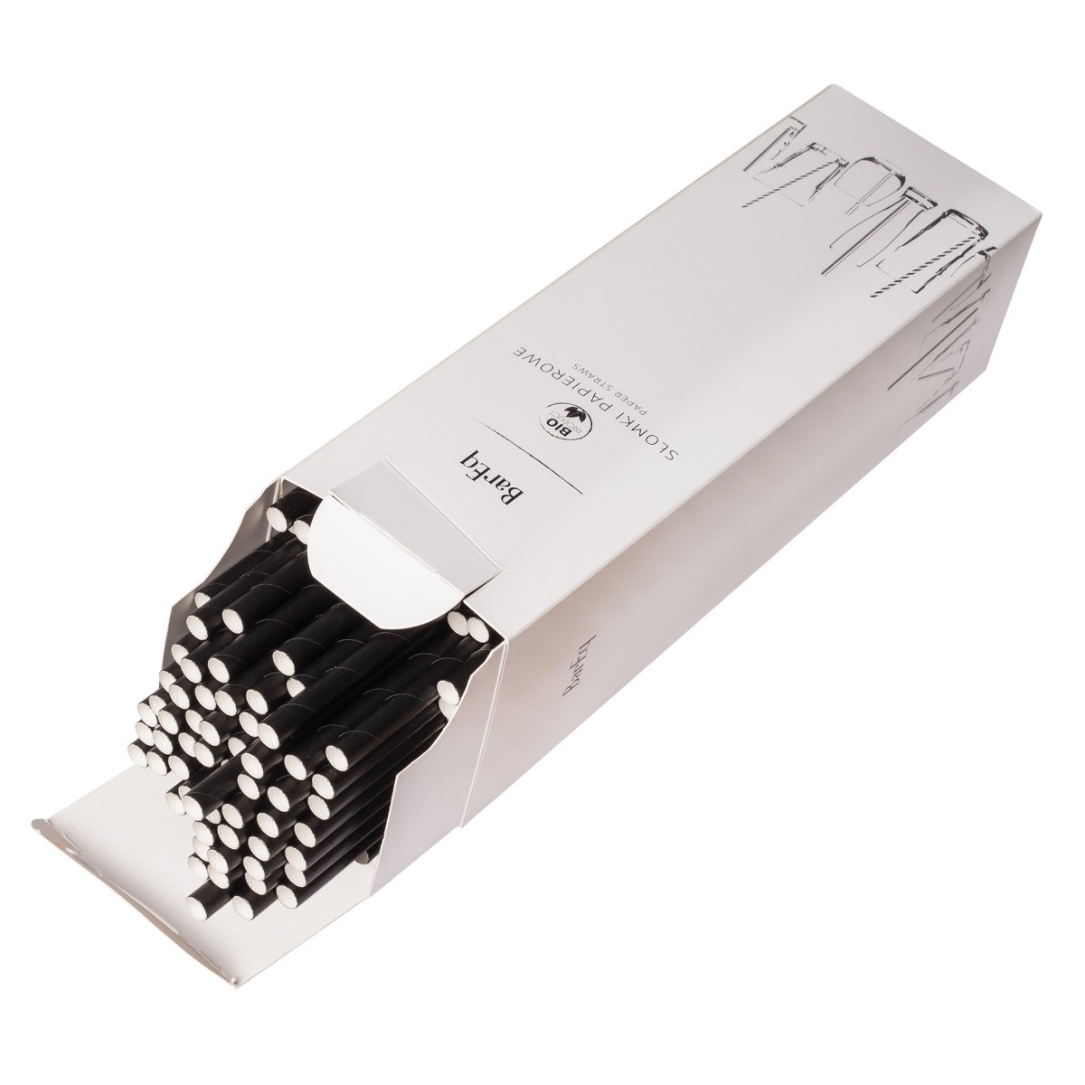 Rurki czarne 8x210 (op. 100 szt)