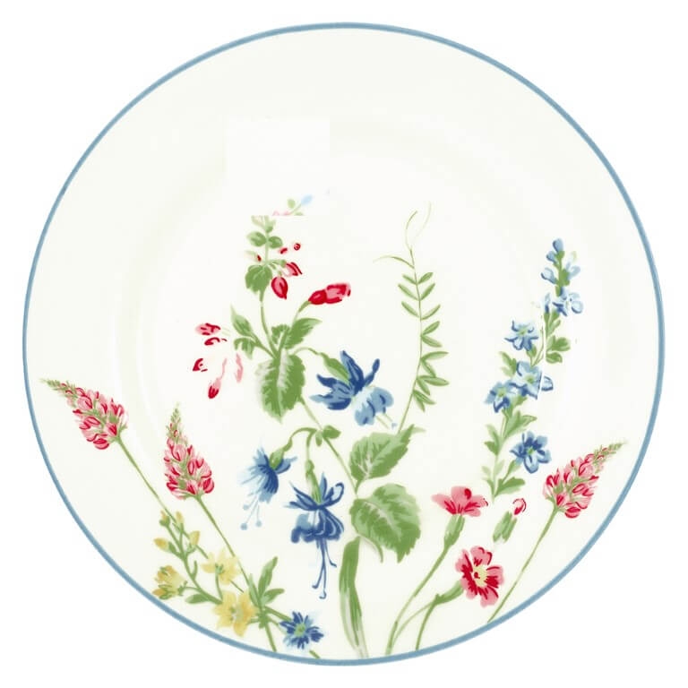 Talerz deserowy Elwin White Green Gate, 20.5 cm