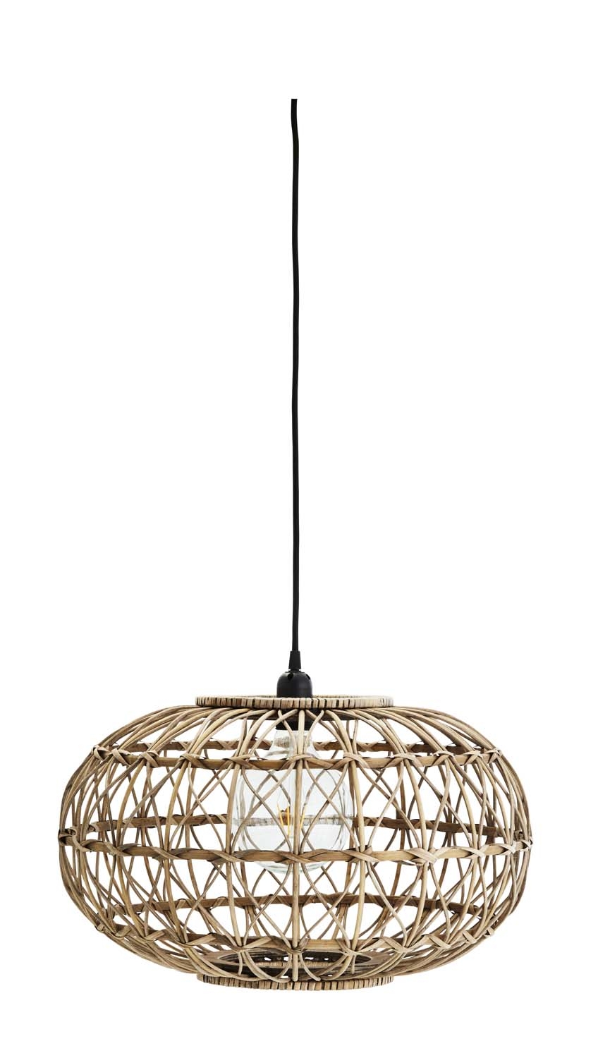 Lampa wisząca rattanowa Madam Stoltz, 48 cm