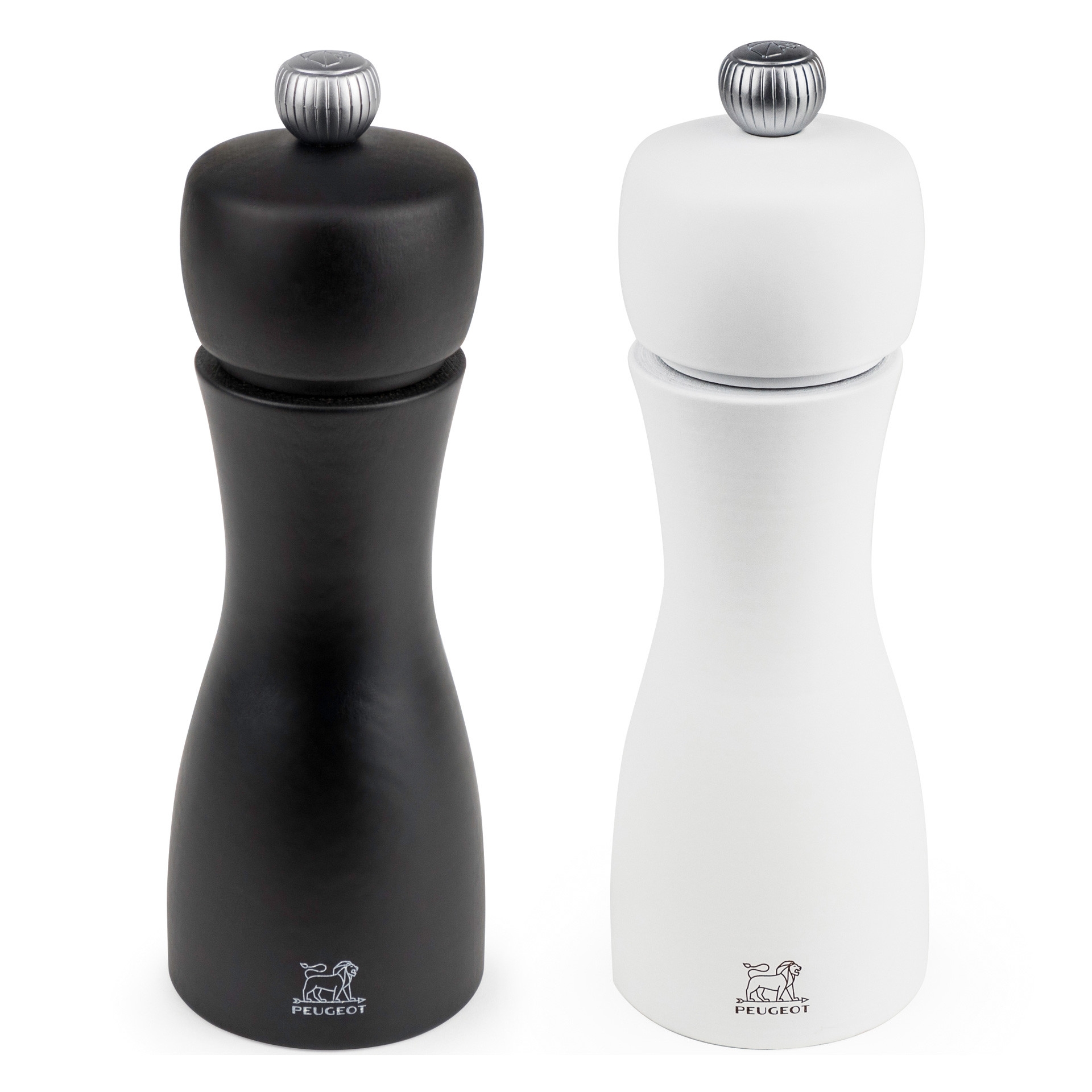 TAHITI Zestaw młynków do soli i pieprzu 15 cm biały/czarny / PEUGEOT