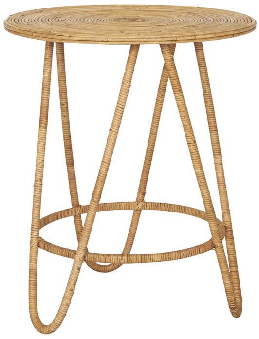 Stolik rattanowy okrągły Ib Laursen, 72 cm