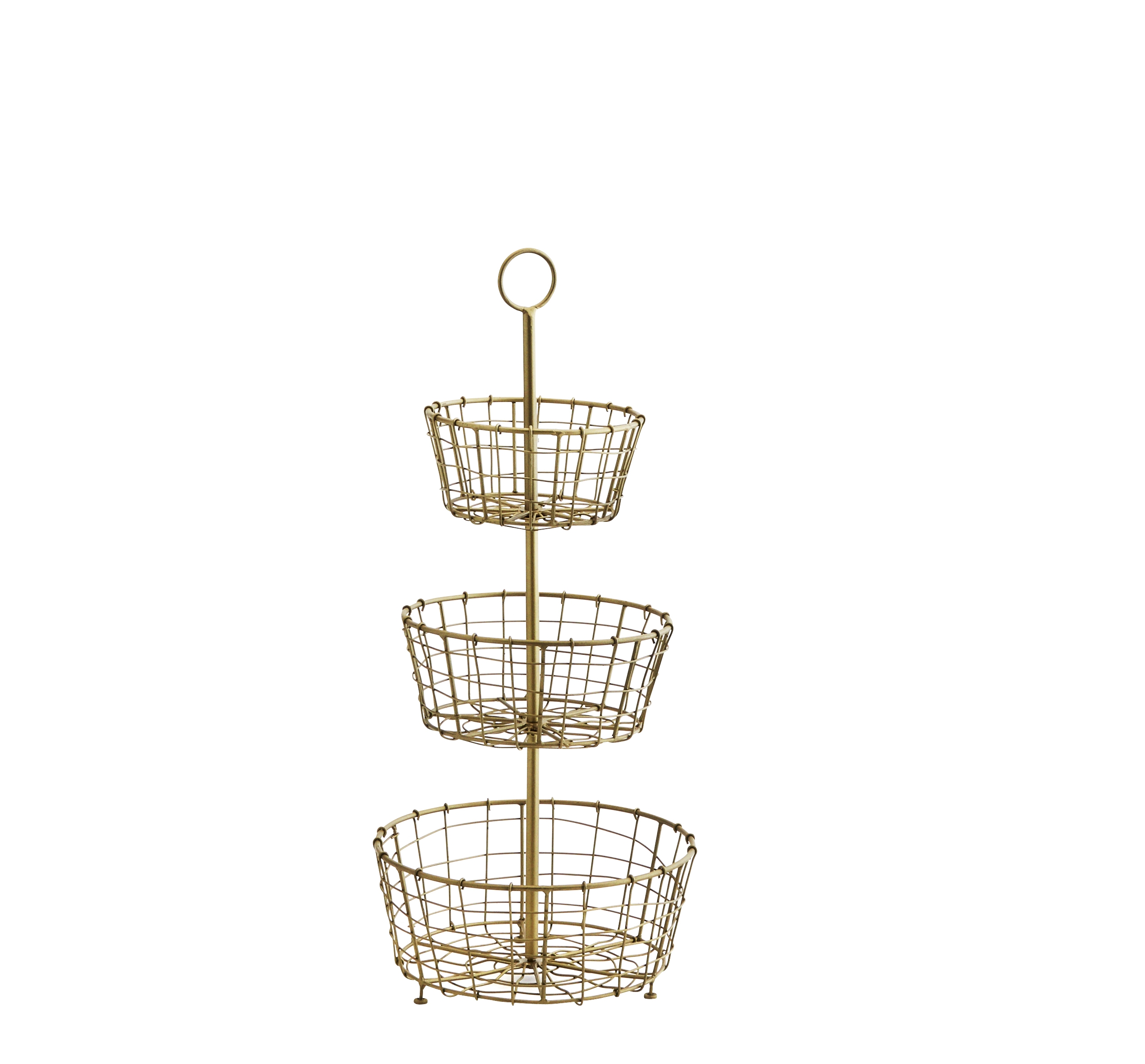 Patera na owoce Antique Brass Madam Stolz, 3 poziomy