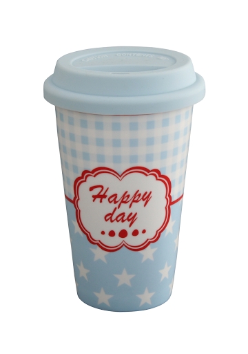 Kubek termiczny Happy Day Krasilnikoff, 300 ml