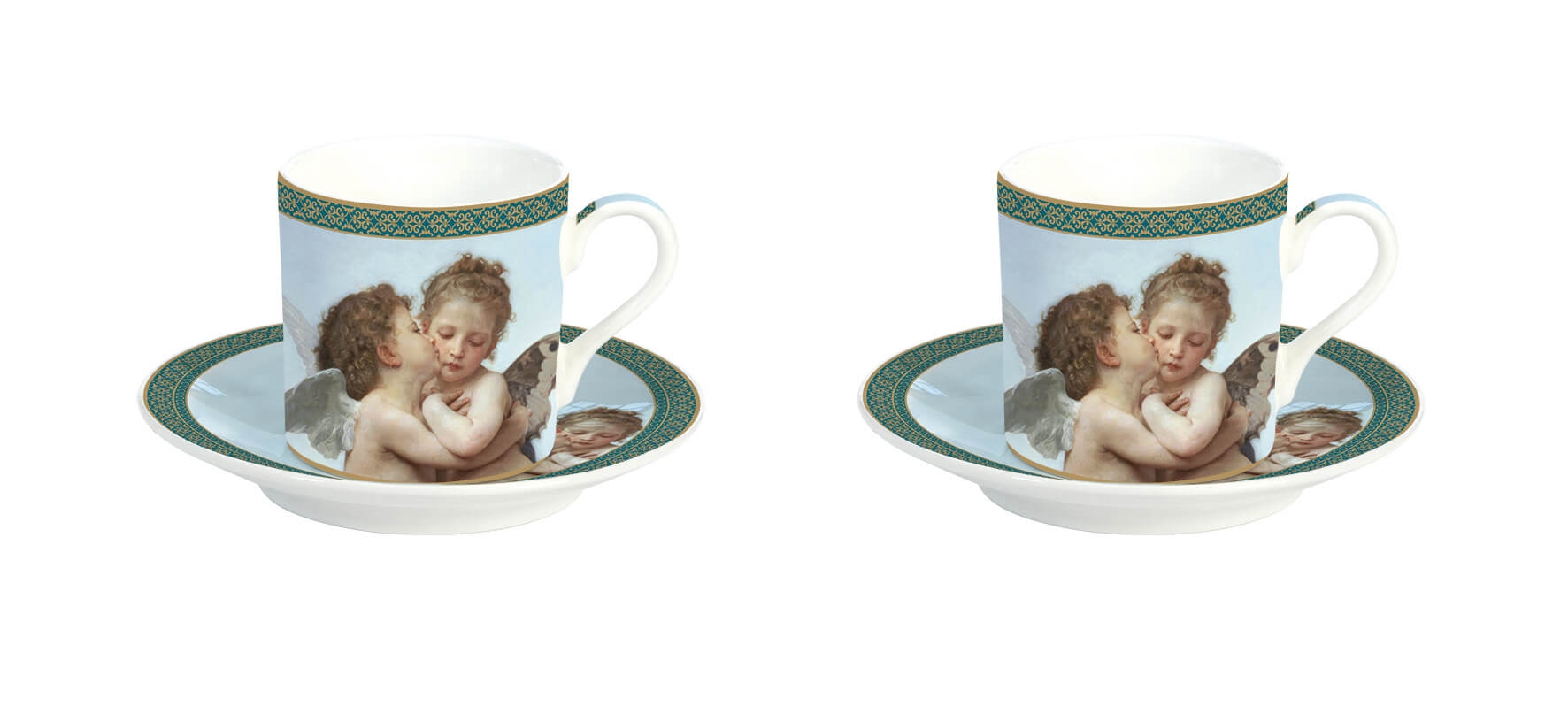 Zestaw filiżanek do espresso Pierwszy pocałunek Easy Life, 2 szt.