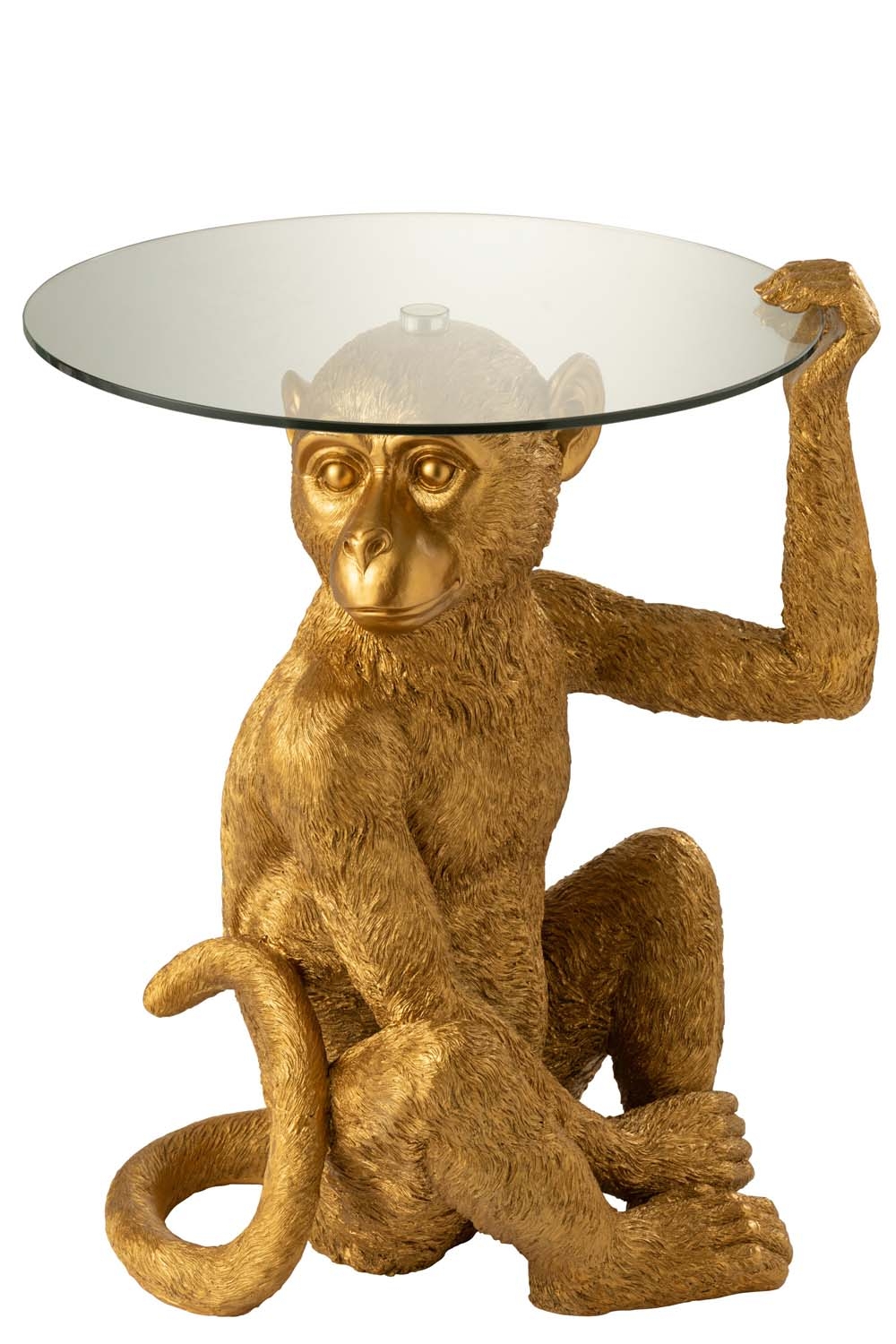Stolik Monkey Glass Poly Gold J-Line