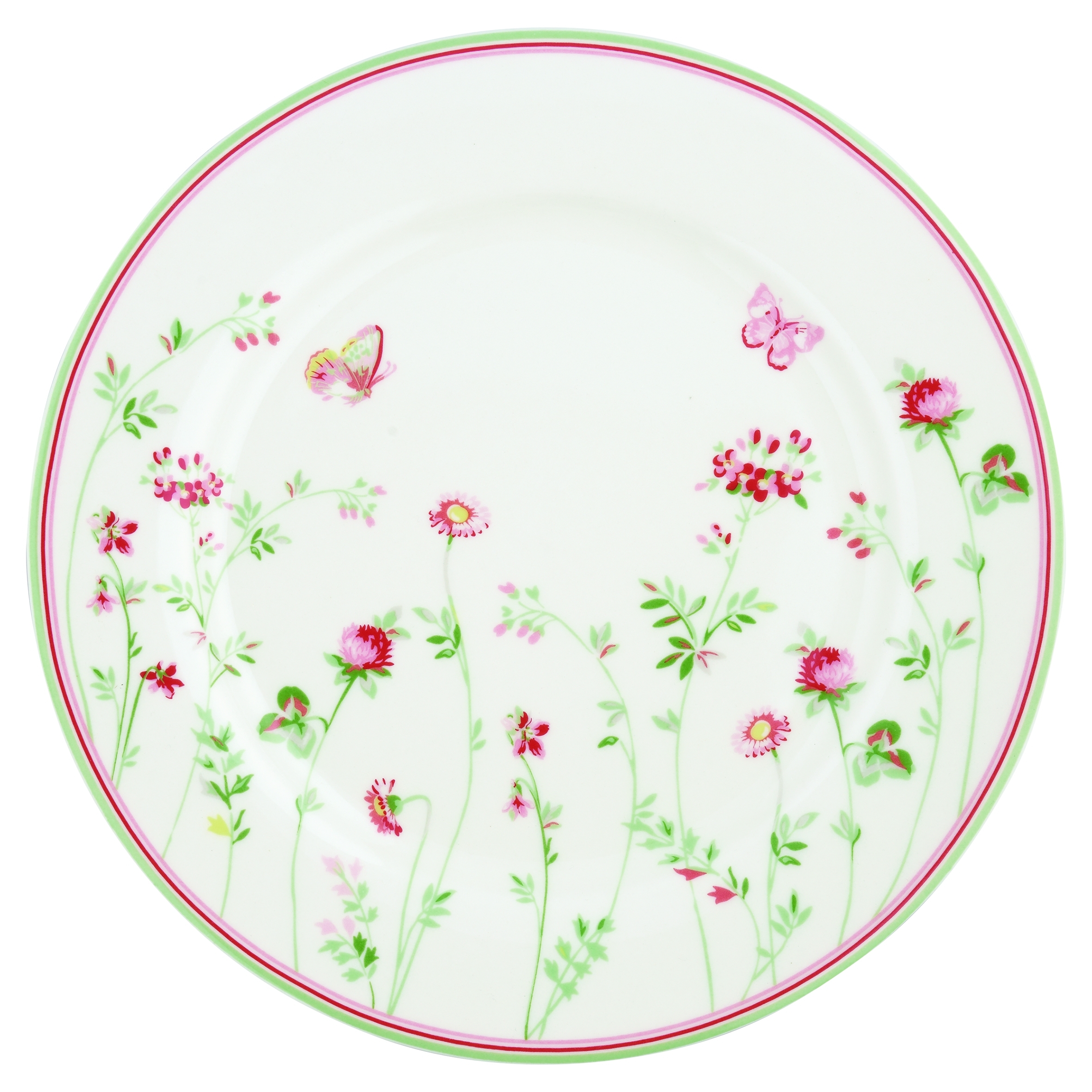 Talerz obiadowy Camille White Green Gate, 25.3 cm