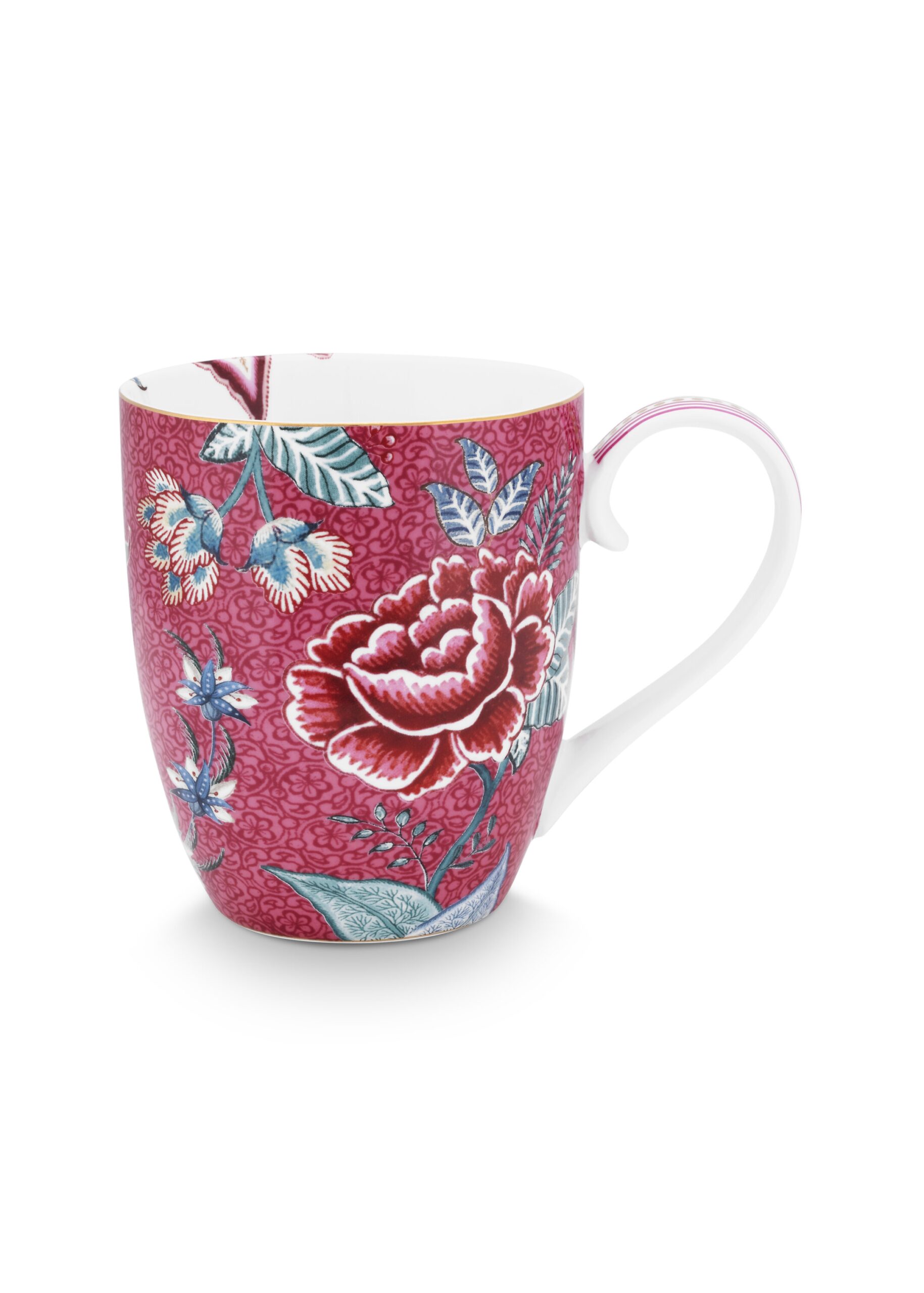 Kubek Flower Festival Dark Pink PiP Studio, 450 ml