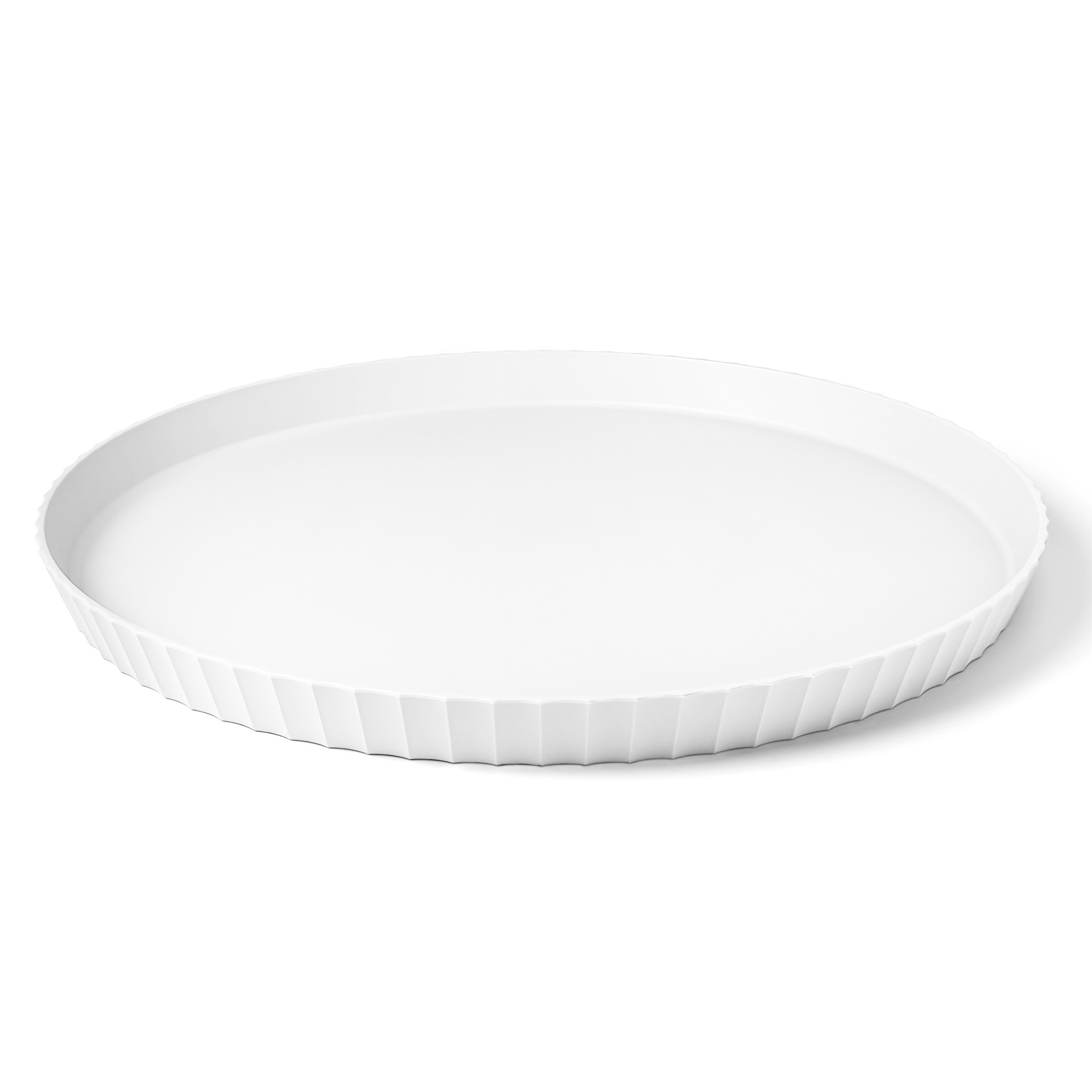 ATENA Taca okrągła śr. 40 cm krystaliczny biały / BLIM PLUS
