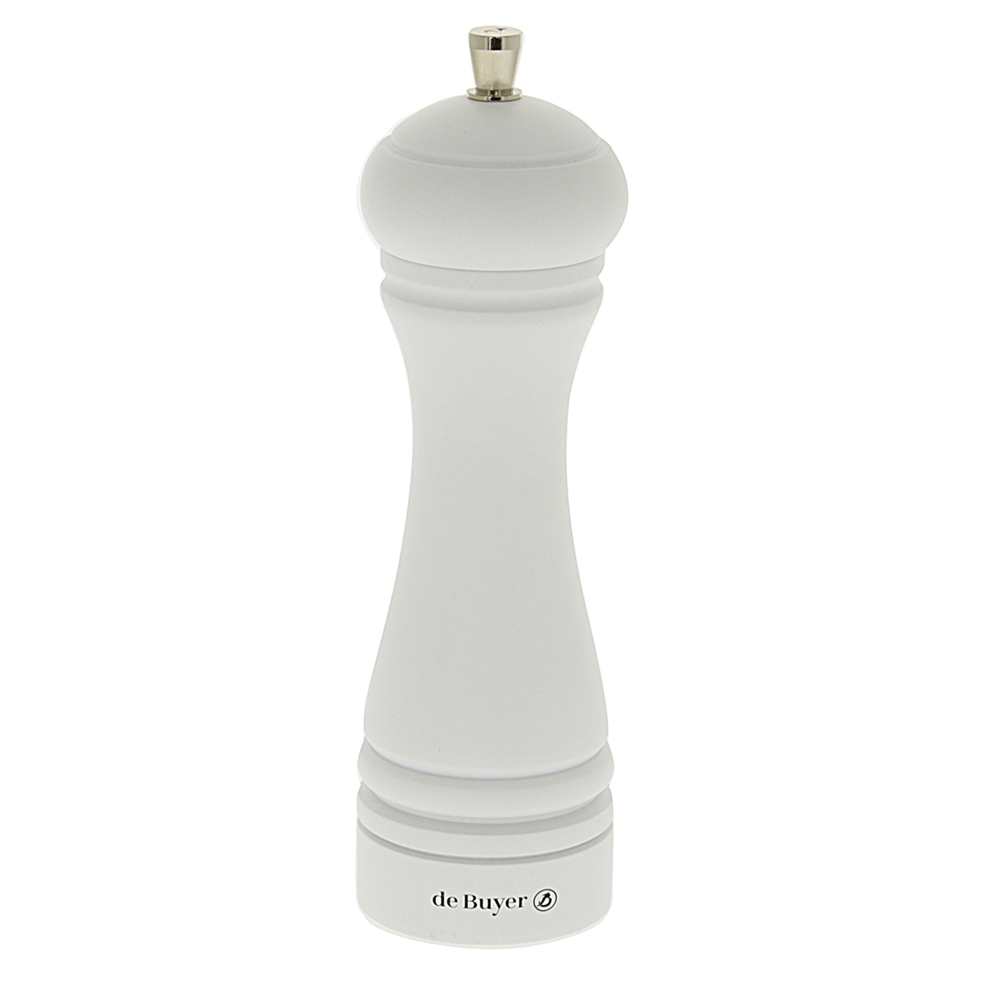 JAVA Młynek do soli 18 cm biały matowy / DE BUYER