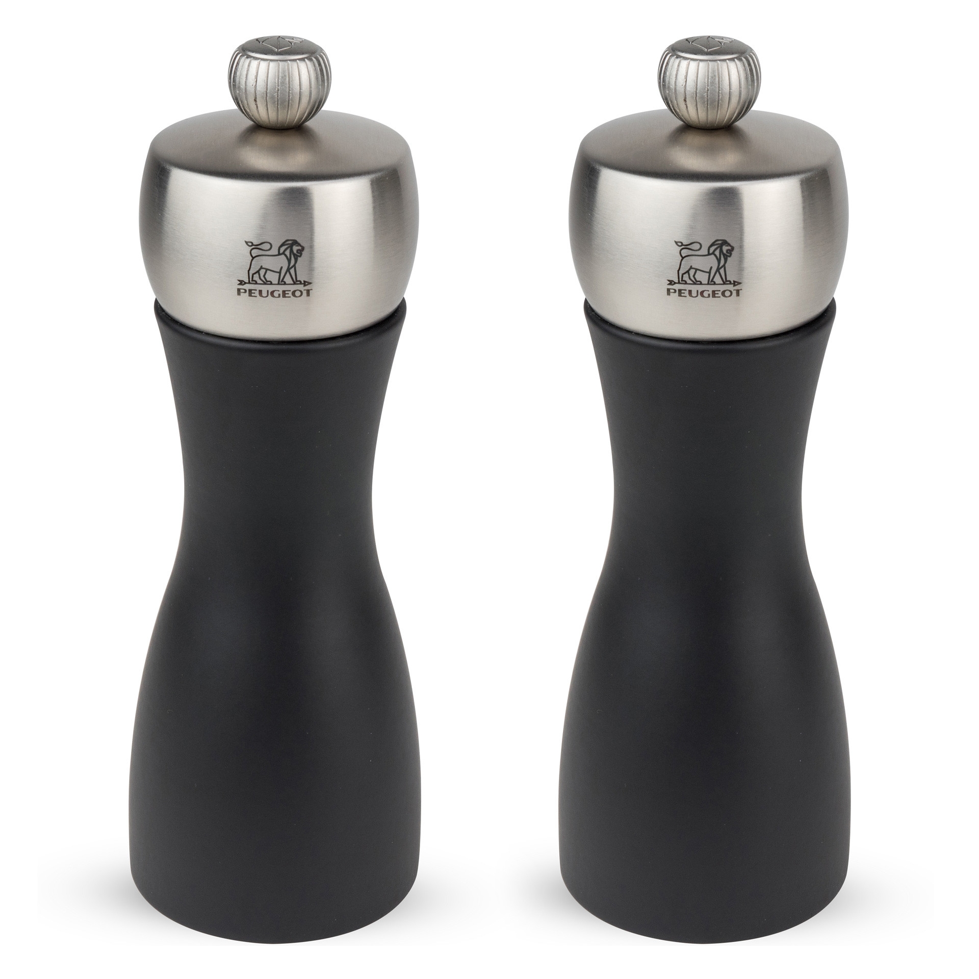 FIDJI Zestaw młynków do soli i pieprzu 15 cm czarny / PEUGEOT