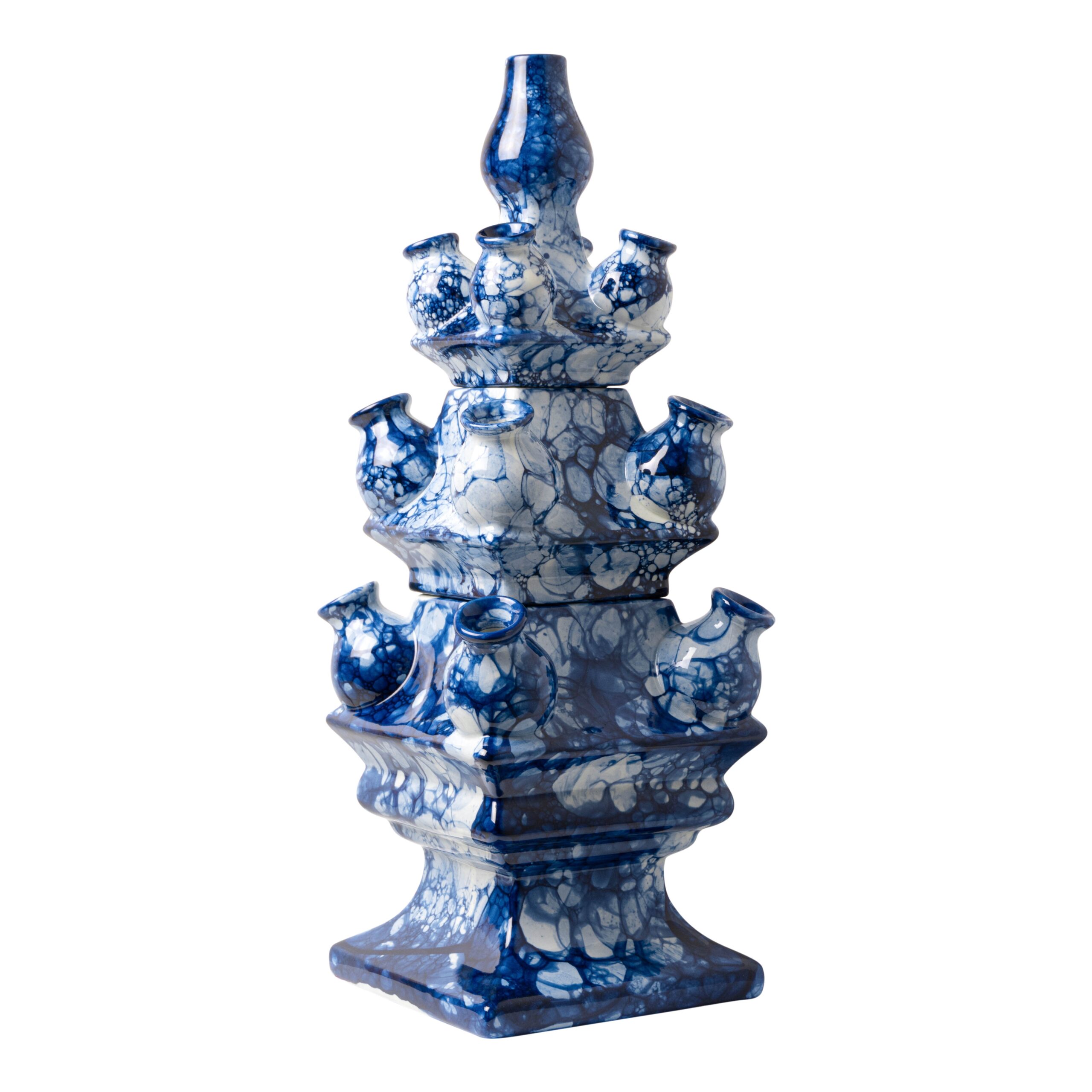 Wazon round Bubble Blue Heinen Delfts Blauw, 41 cm