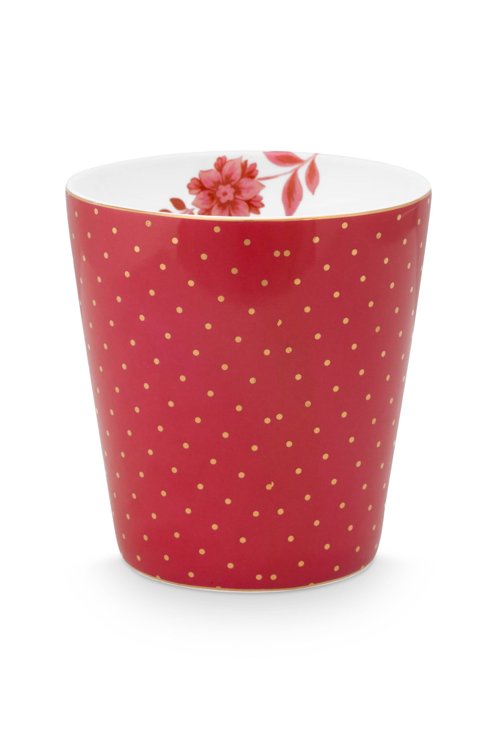 Kubek latte Royal Dots Dark Pink PiP Studio, 230 ml