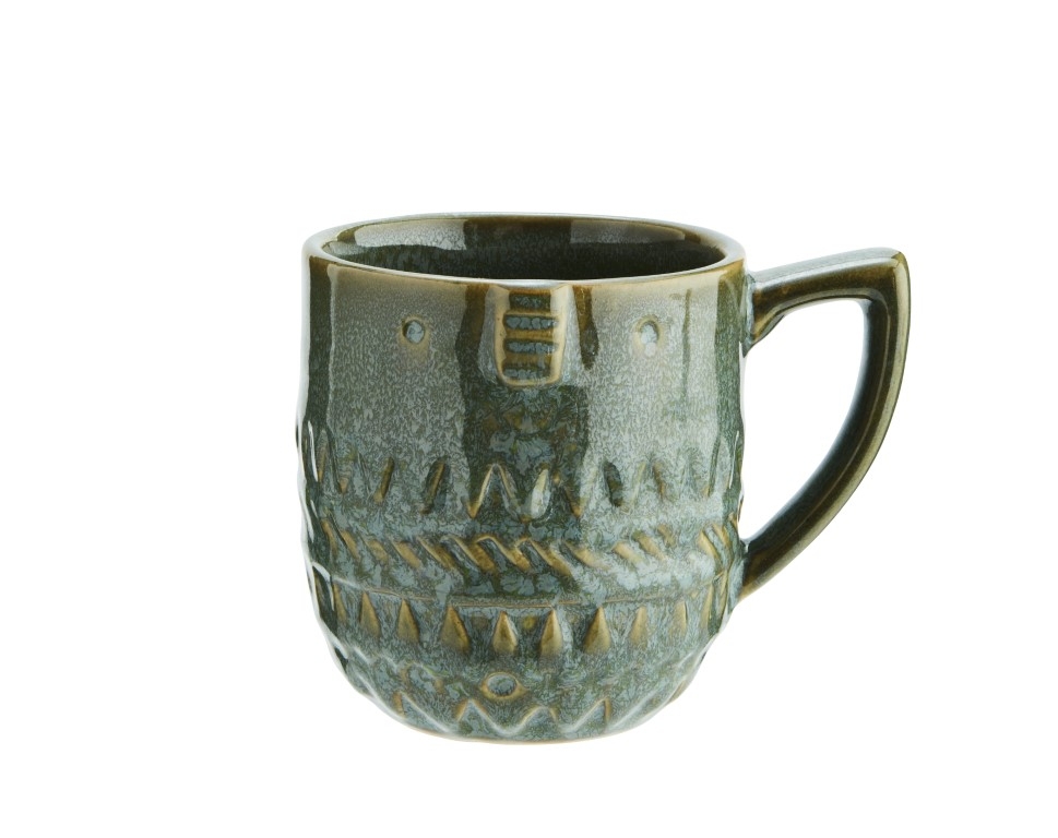 Kubek Face green Madam Stoltz, 260 ml