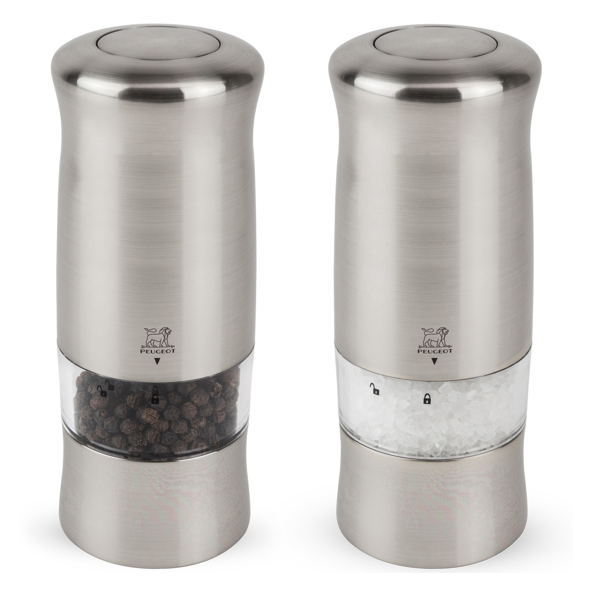 ZELI Zestaw młynków elektrycznych do soli i pieprzu 14 cm inox / PEUGEOT