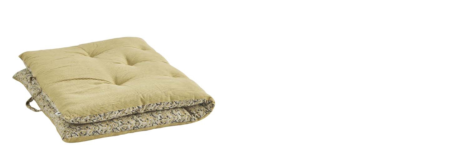 Materac sand / yellow, Madam Stoltz, 100 cm