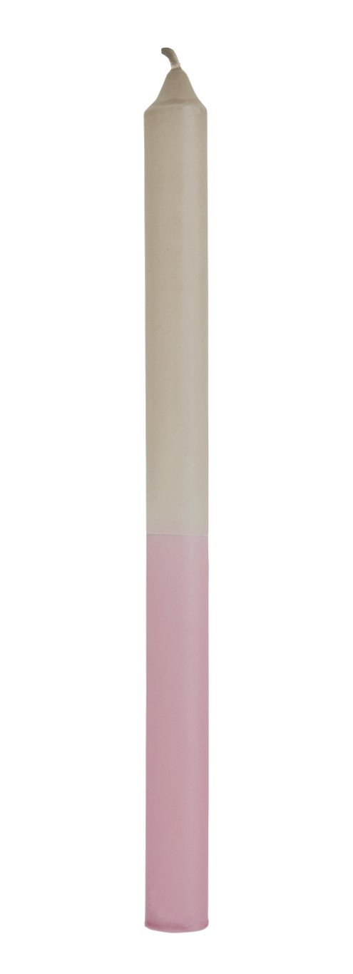 Świeczka brązowo-różowa Madam Stoltz, 30 cm