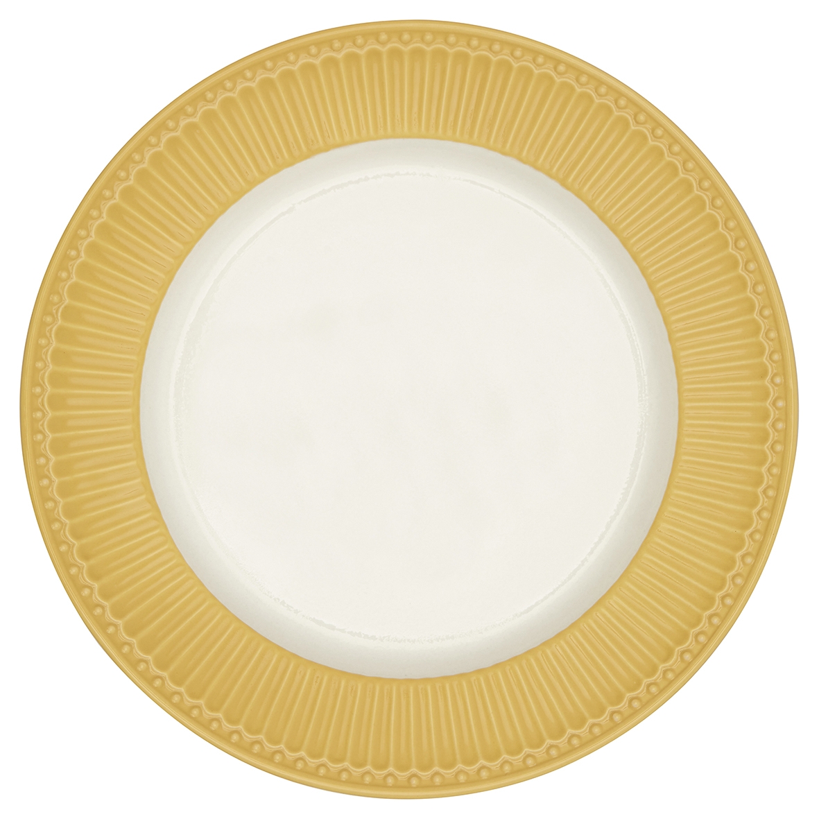 Talerz obiadowy Alice Honey Mustard Green Gate, 26,5 cm