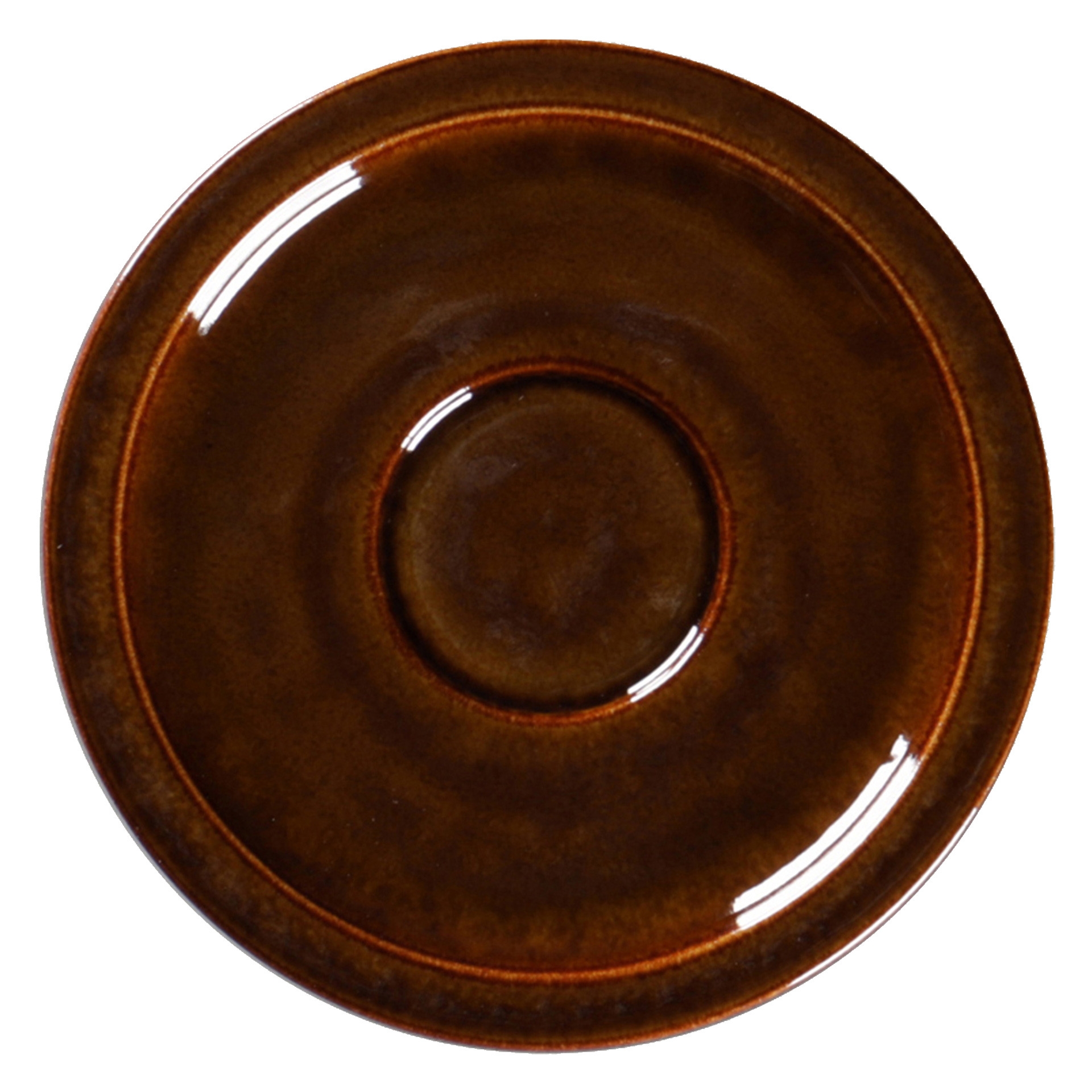 EASE RAKSTONE Spodek do espresso 13 cm bursztynowy / RAK PORCELAIN