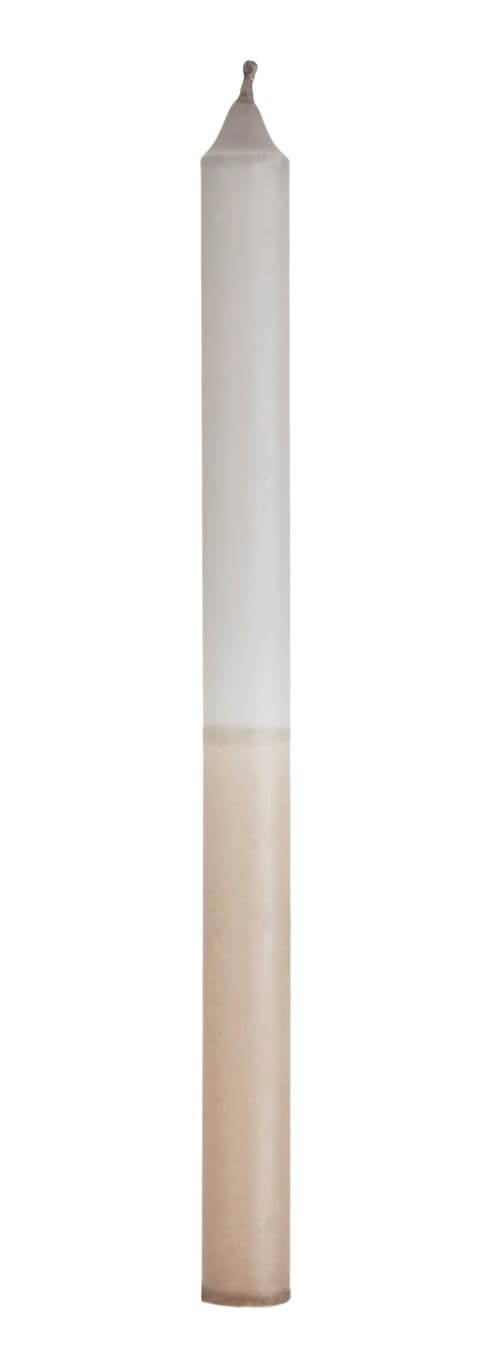 Świeczka szaro-brązowa Madam Stoltz, 30 cm