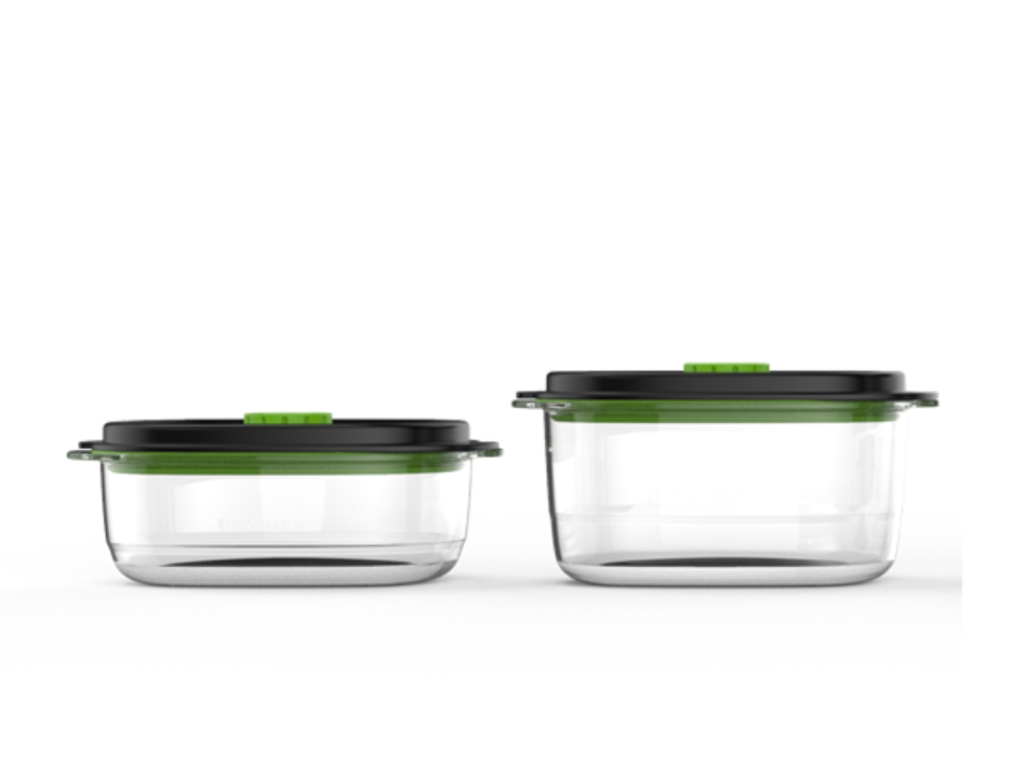 Zestaw 2 pojemników do przechowywania próżniowego FoodSaver Fresh 2.0 FFC025X - 0.7l +1.18l