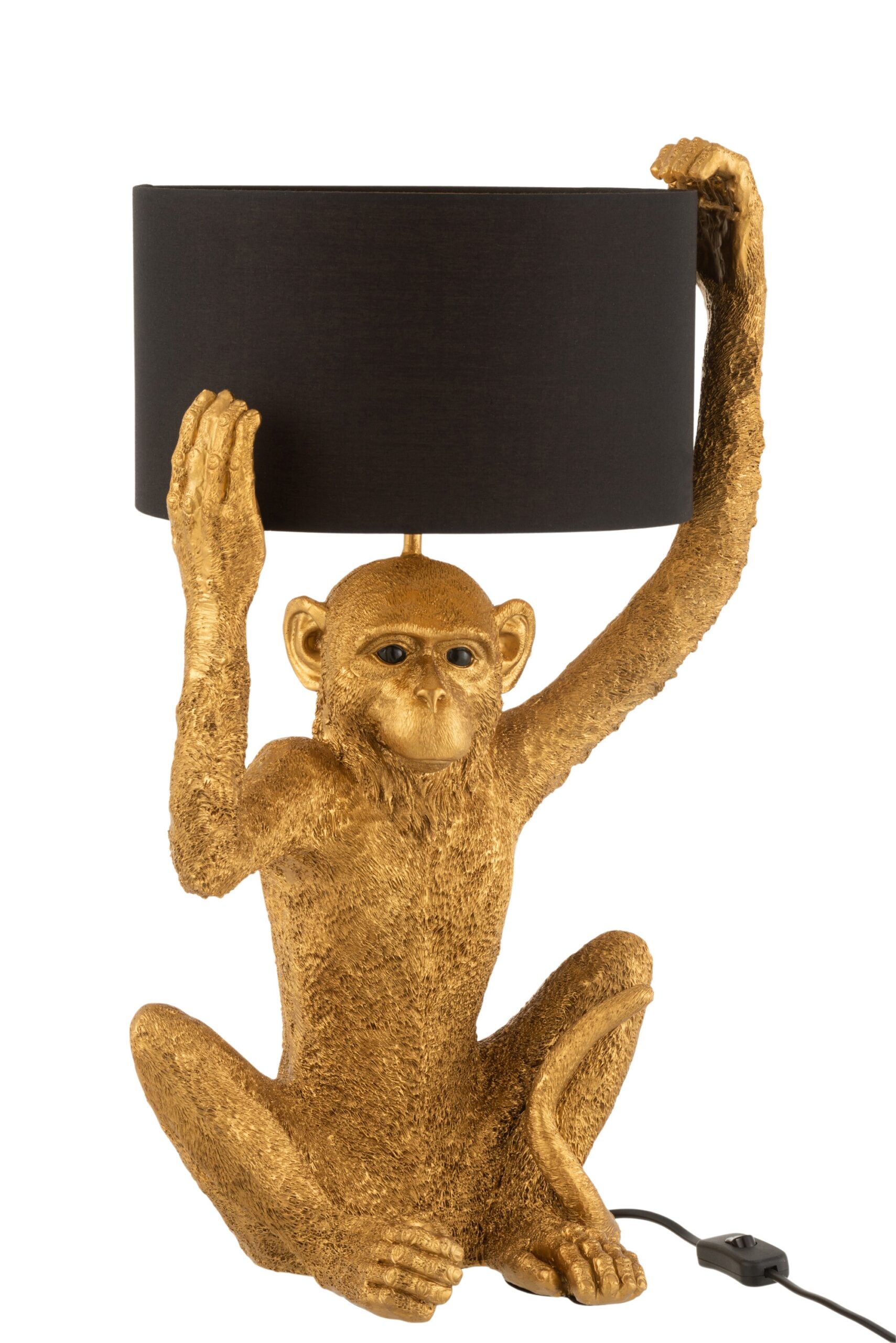 Lampa stołowa Sitting Monkey gold J-line