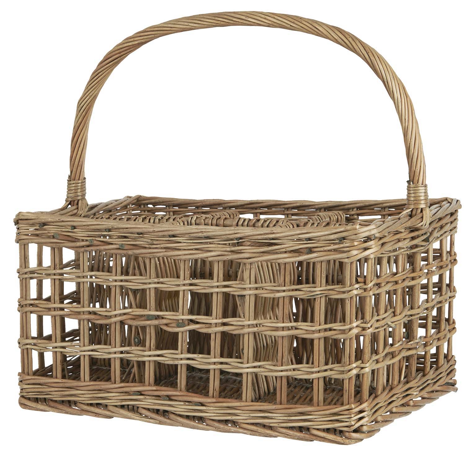 Kosz wiklinowy z przegródkami Ib Laursen, 43 cm