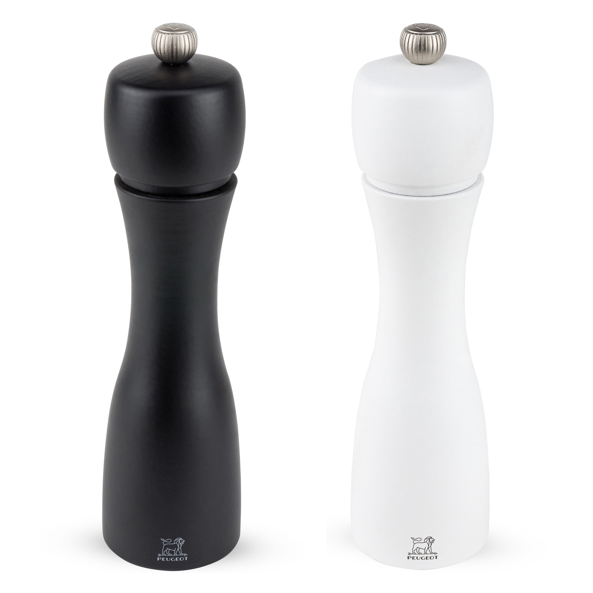 TAHITI Zestaw młynków do soli i pieprzu 20 cm biały/czarny / PEUGEOT