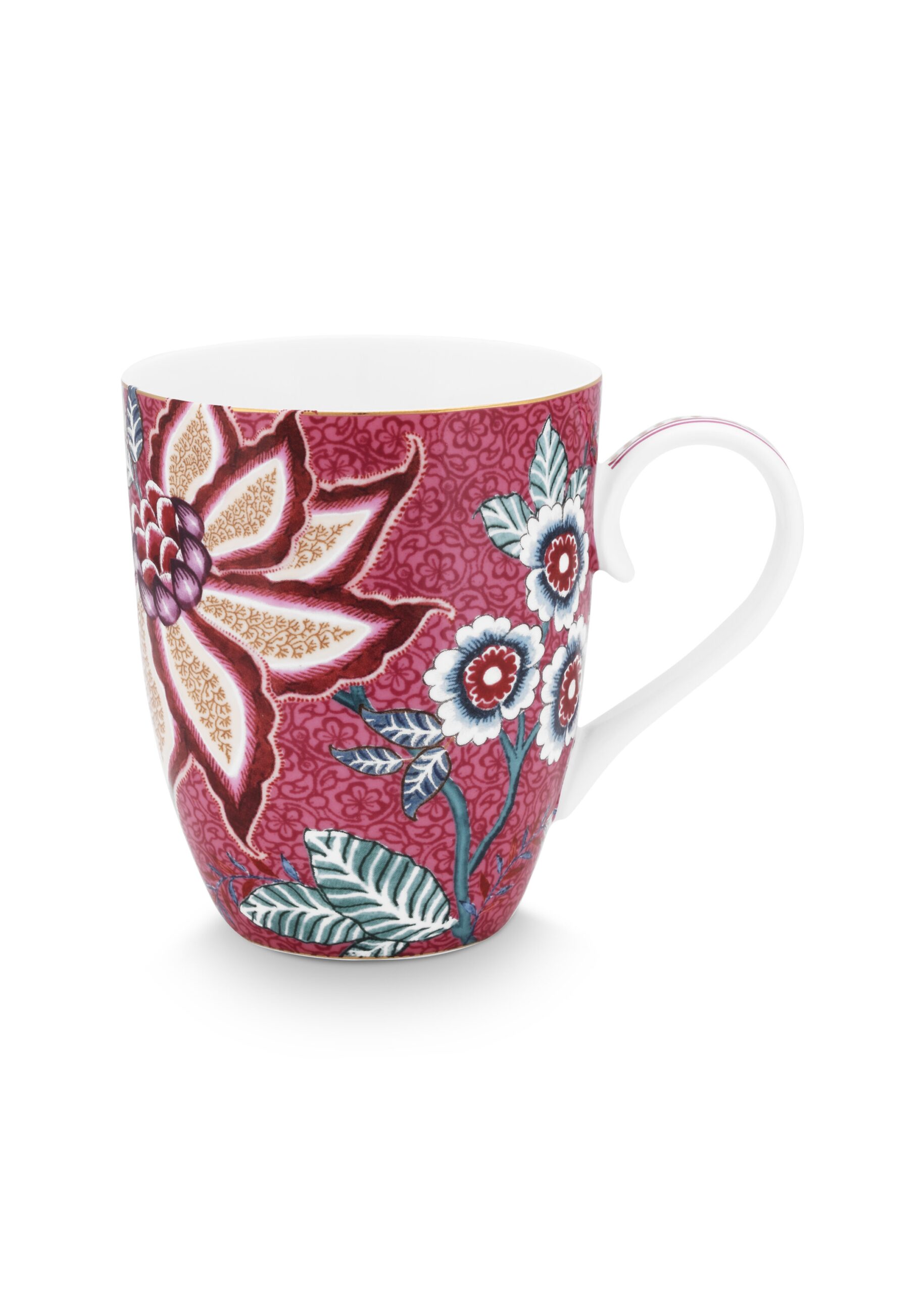 Kubek Flower Festival Dark Pink PiP Studio, 350 ml