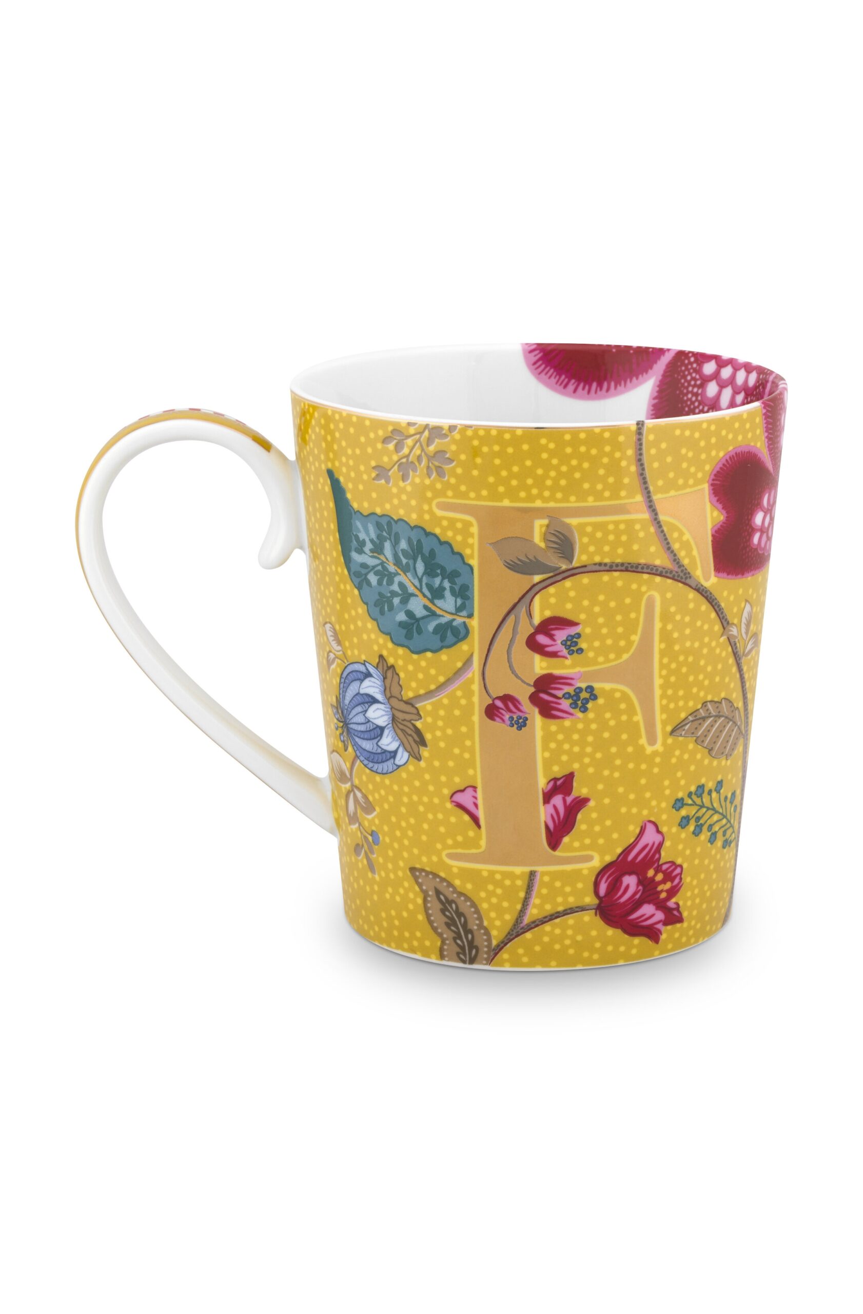 Kubek Floral Fantasy Yellow "F" PiP Studio, 350 ml