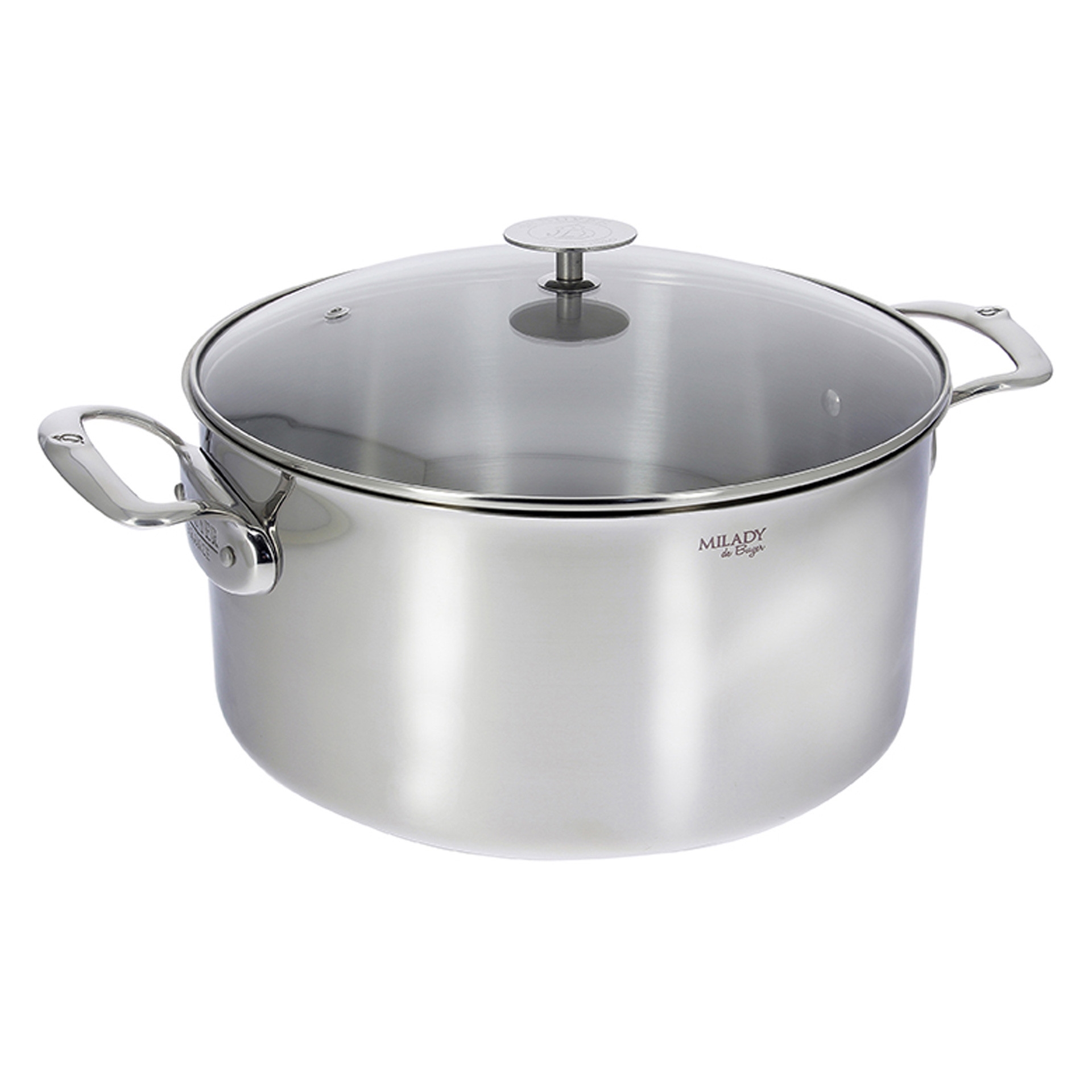 MILADY Garnek ze szklaną pokrywą śr. 24 cm / DE BUYER