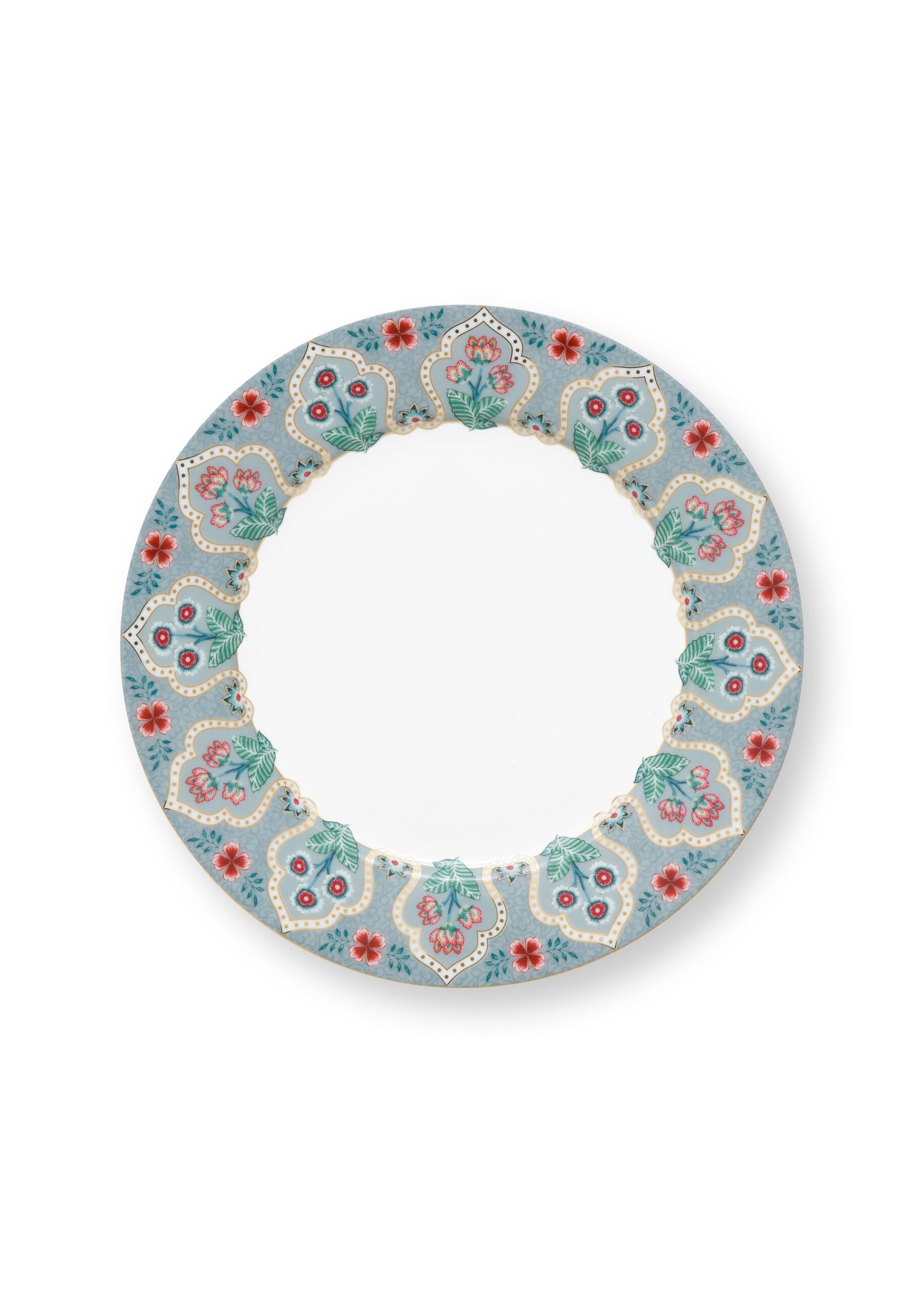 Talerz śniadaniowy i deserowy Flower Festival Deco Light Blue PiP Studio, 21 cm