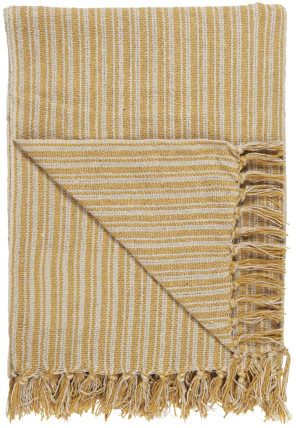 Koc/pled yellow stripe Ib Laursen