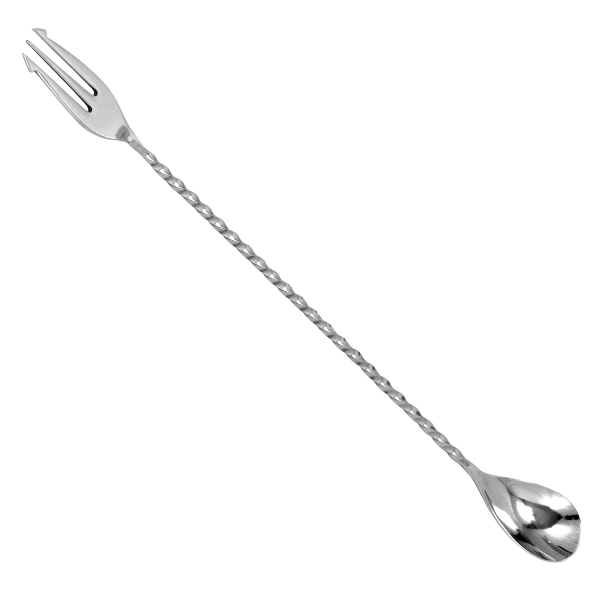 Łyżka barmańska z widelcem dł. 50 cm stalowa / BAR PROFESSIONAL