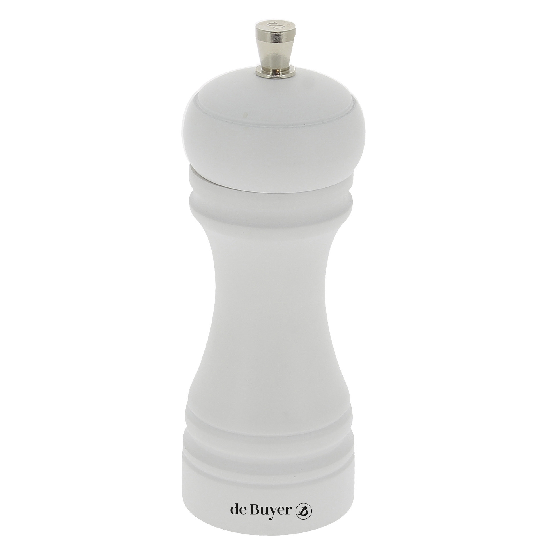 JAVA Młynek do soli 14 cm biały matowy / DE BUYER