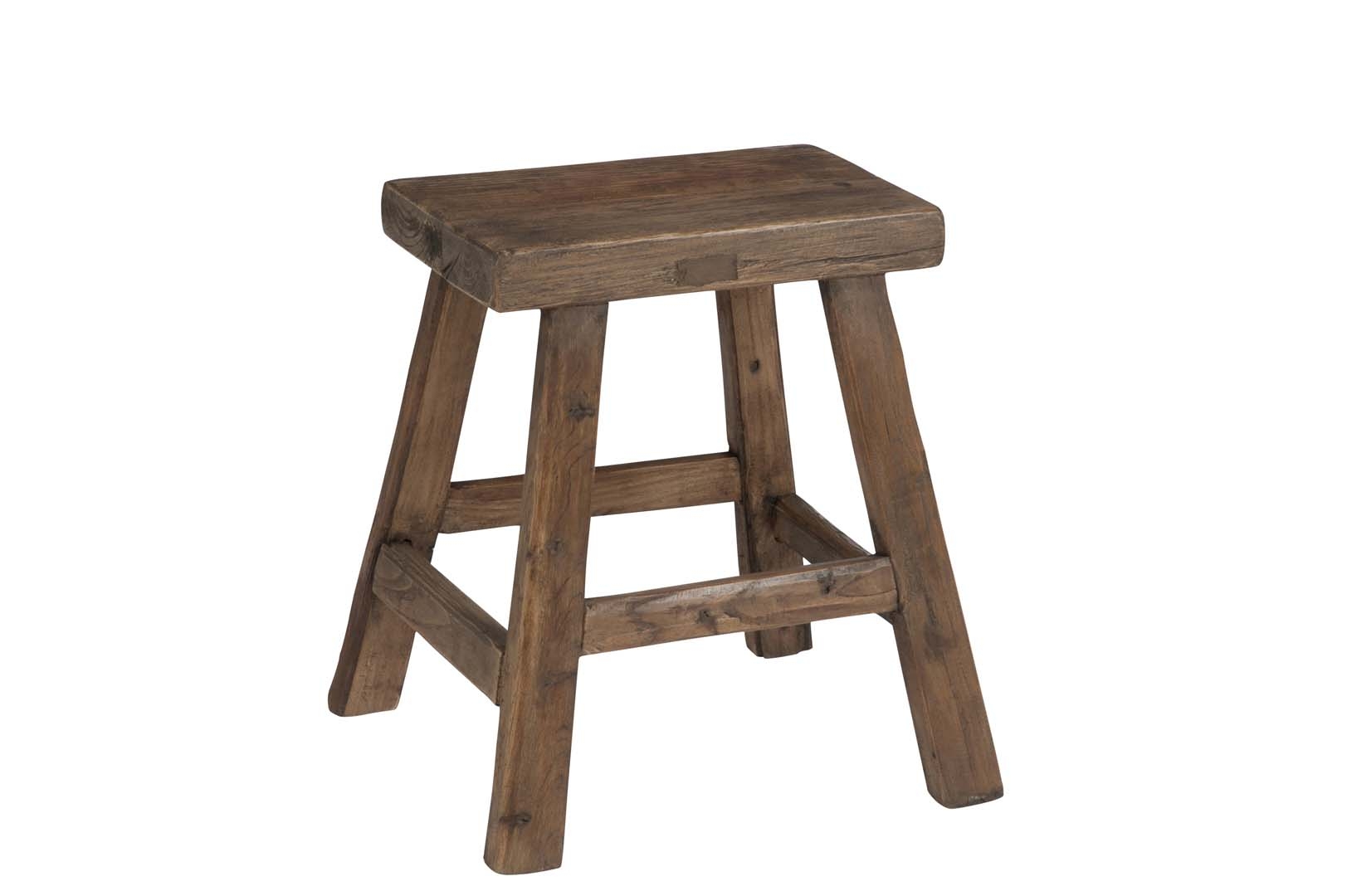 Stołek drewniany Square Wood Brown J-Line