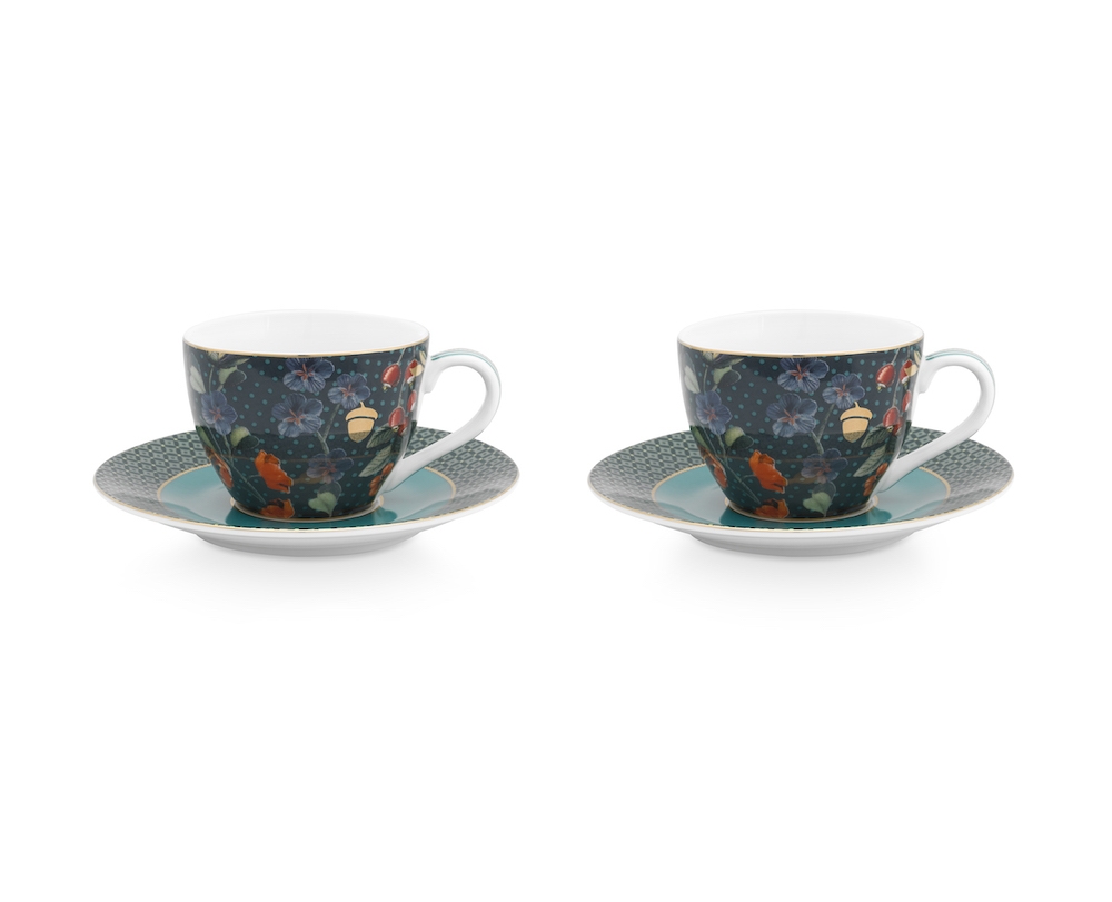 Zestaw filiżanek do espresso Winter Wonderland Overall Dark Blue PiP Studio, 2 szt.