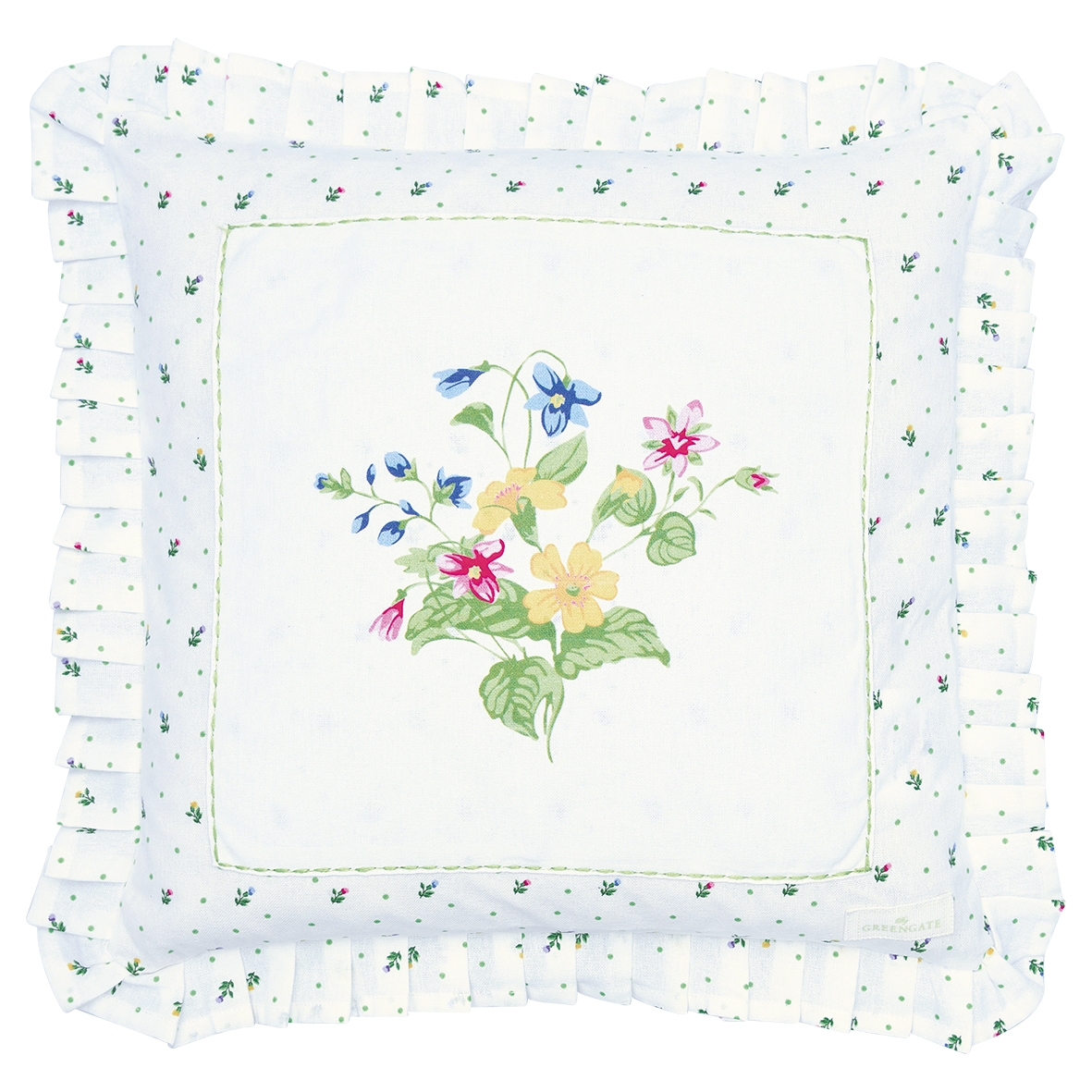 Poszewka bawełniana na poduszkę Fiola White p.printed Green Gate, 40 x 40 cm