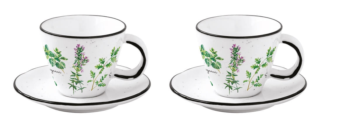 Zestaw filiżanek do espresso Herbarium Easy Life, 2 szt.