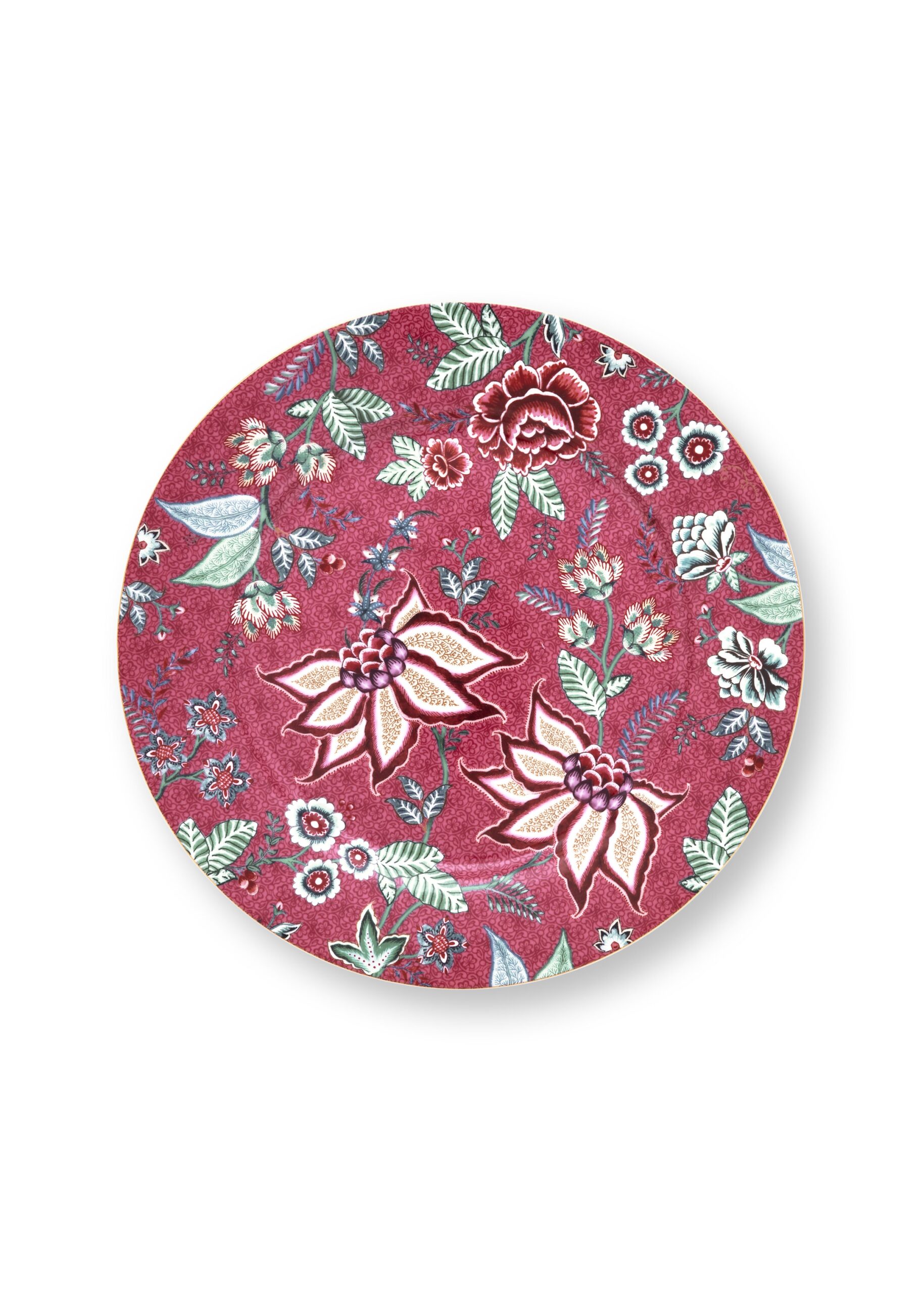 Talerz duży Flower Festival Dark Pink PiP Studio, 32 cm