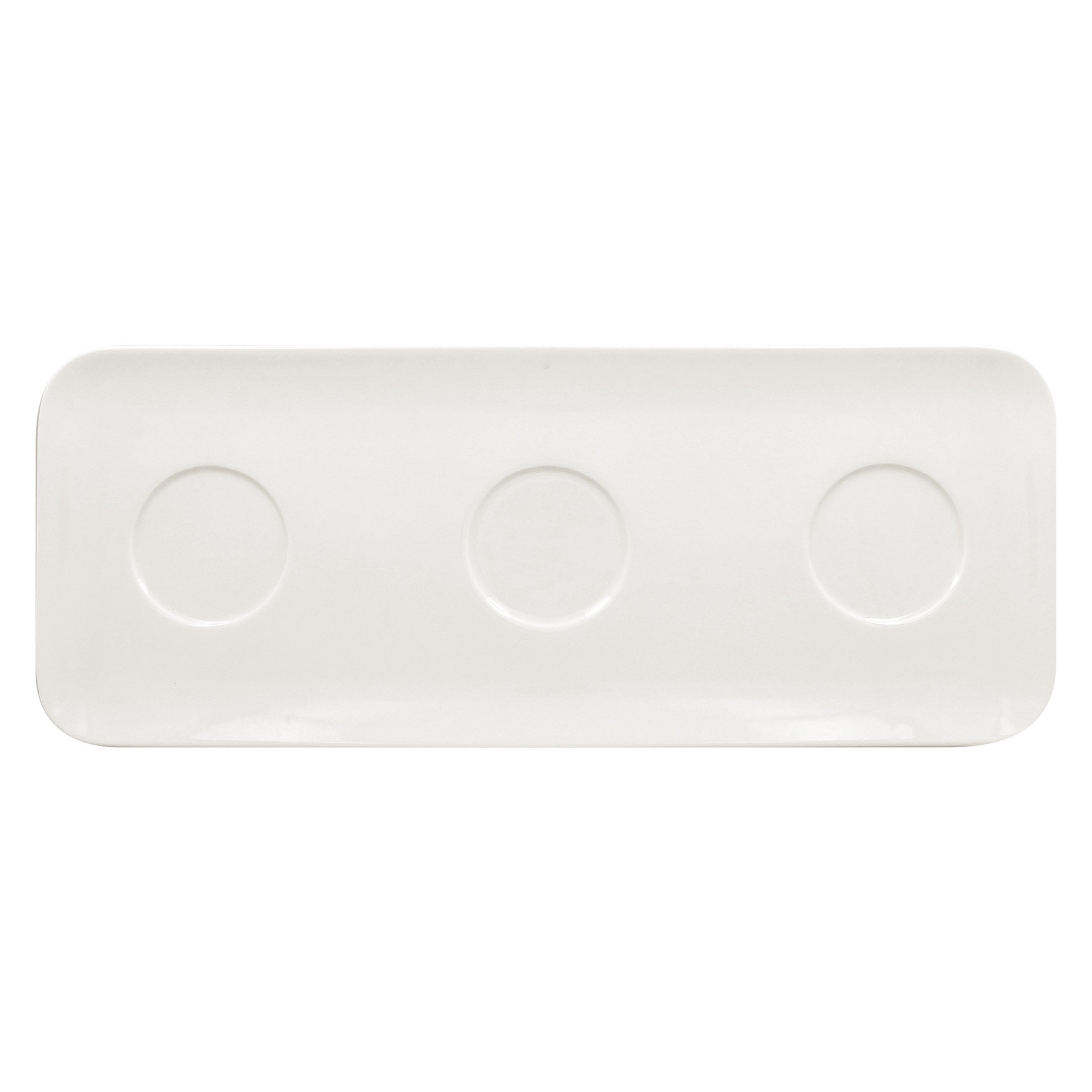 AUREA Spodek z trzema wycieciami 46 x 18 cm / RAK PORCELAIN