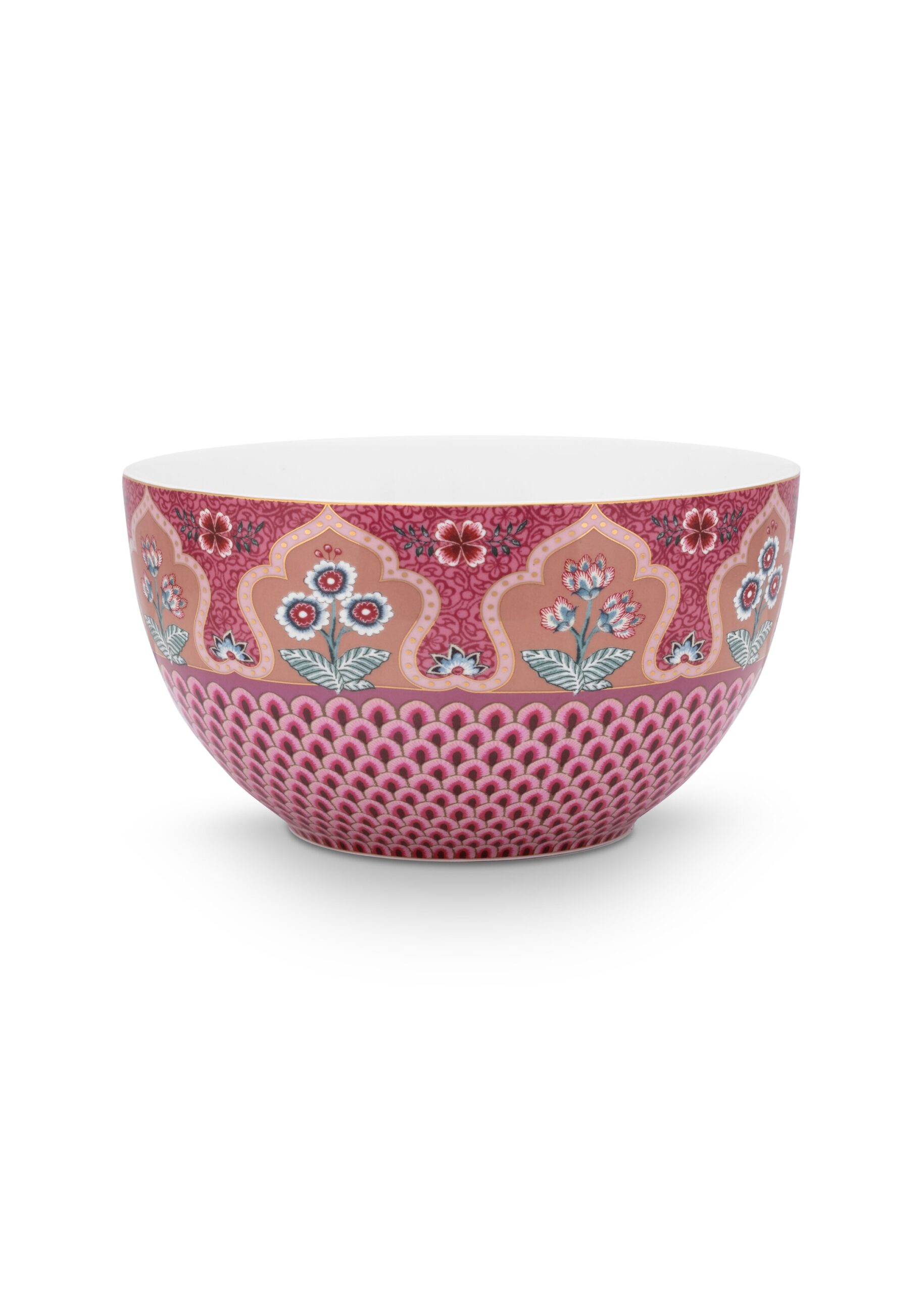 Miska Flower Festival Scallop Deco Dark Pink PiP Studio, 1500 ml