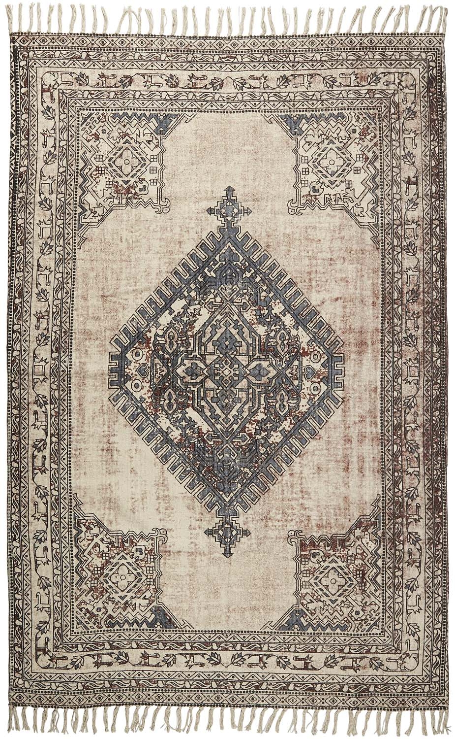 Dywan bawełniany brown and dusty blue Ib Laursen, 180 cm