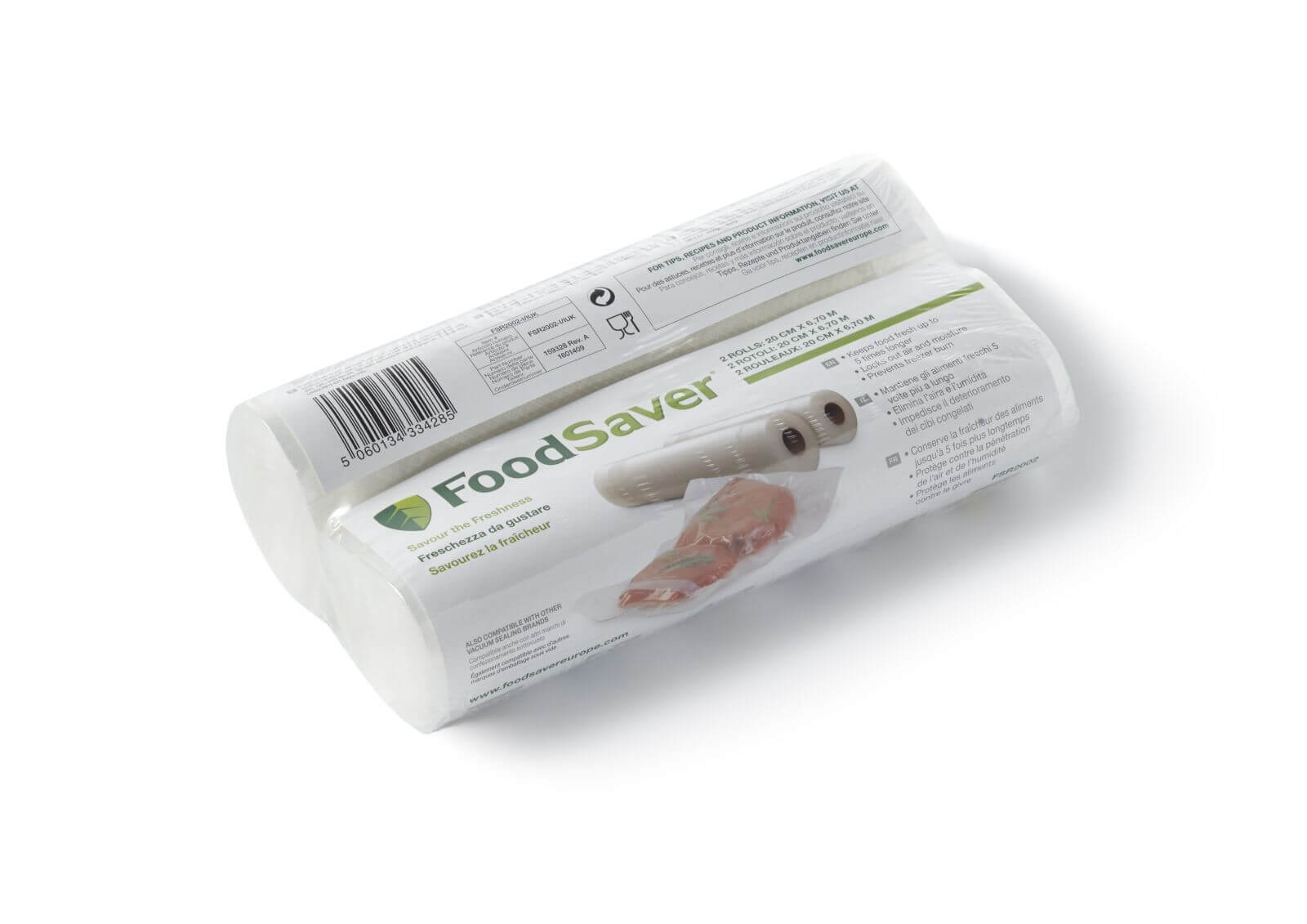 FoodSaver Folia do próżniowego pakowania żywności - 2 rolki 20 cm x 670 cm FSR2002-I