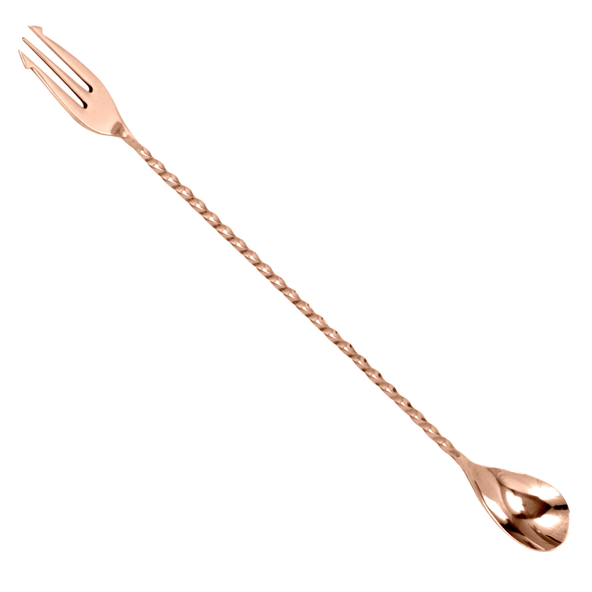 Łyżka barmańska z widelcem dł. 50 cm złota / BAR PROFESSIONAL