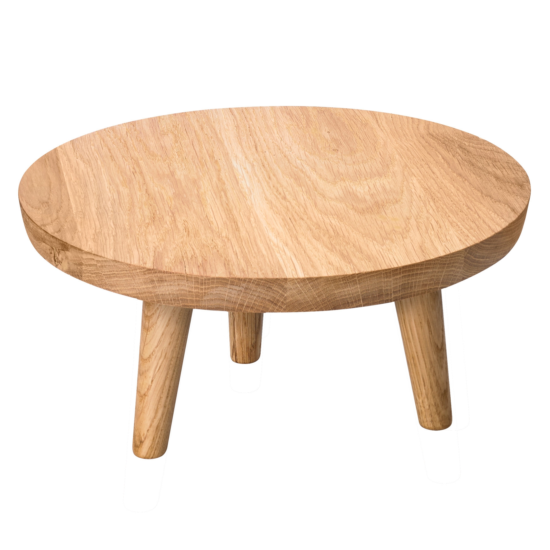 SIMPLE Podstawa dębowa okrągła niska, śr. 28 cm / VERLO