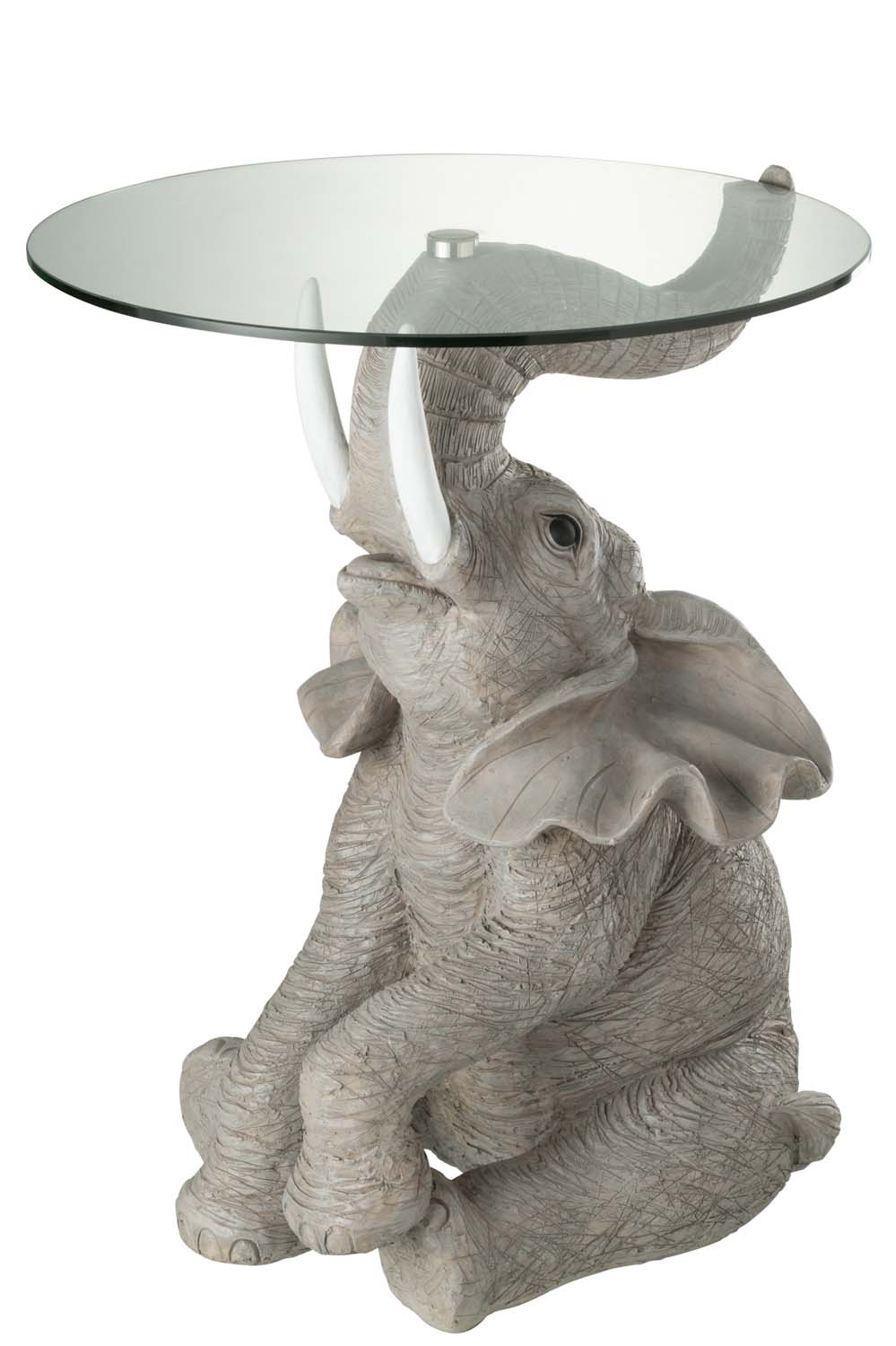 Stolik Elephant Poly/Glass Grey J-Line