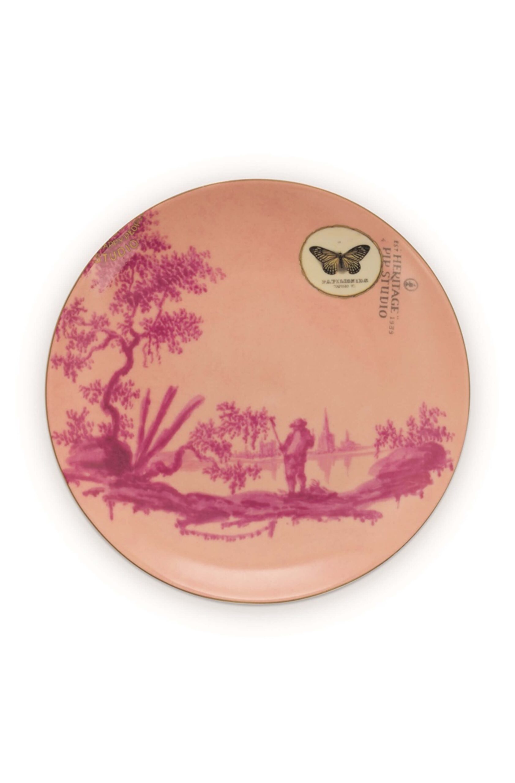 Talerz deserowy Heritage Painted Pink PiP Studio, 18 cm